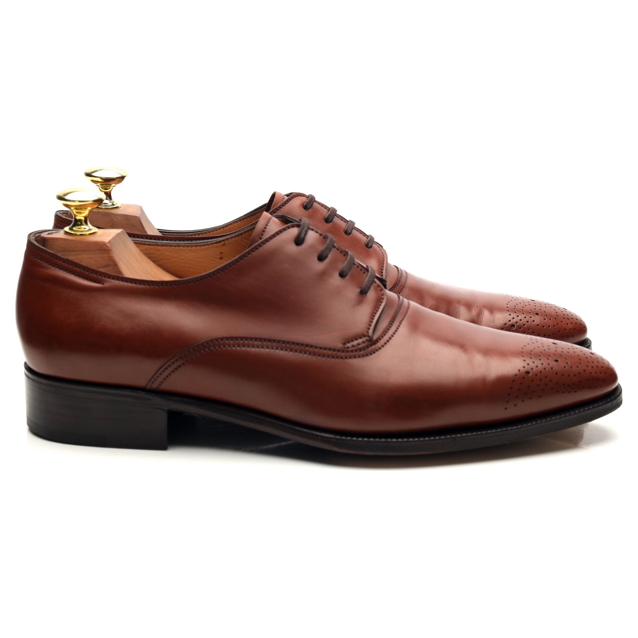 John Lobb Prestige Oakley derbies cuir marron UK 7,5