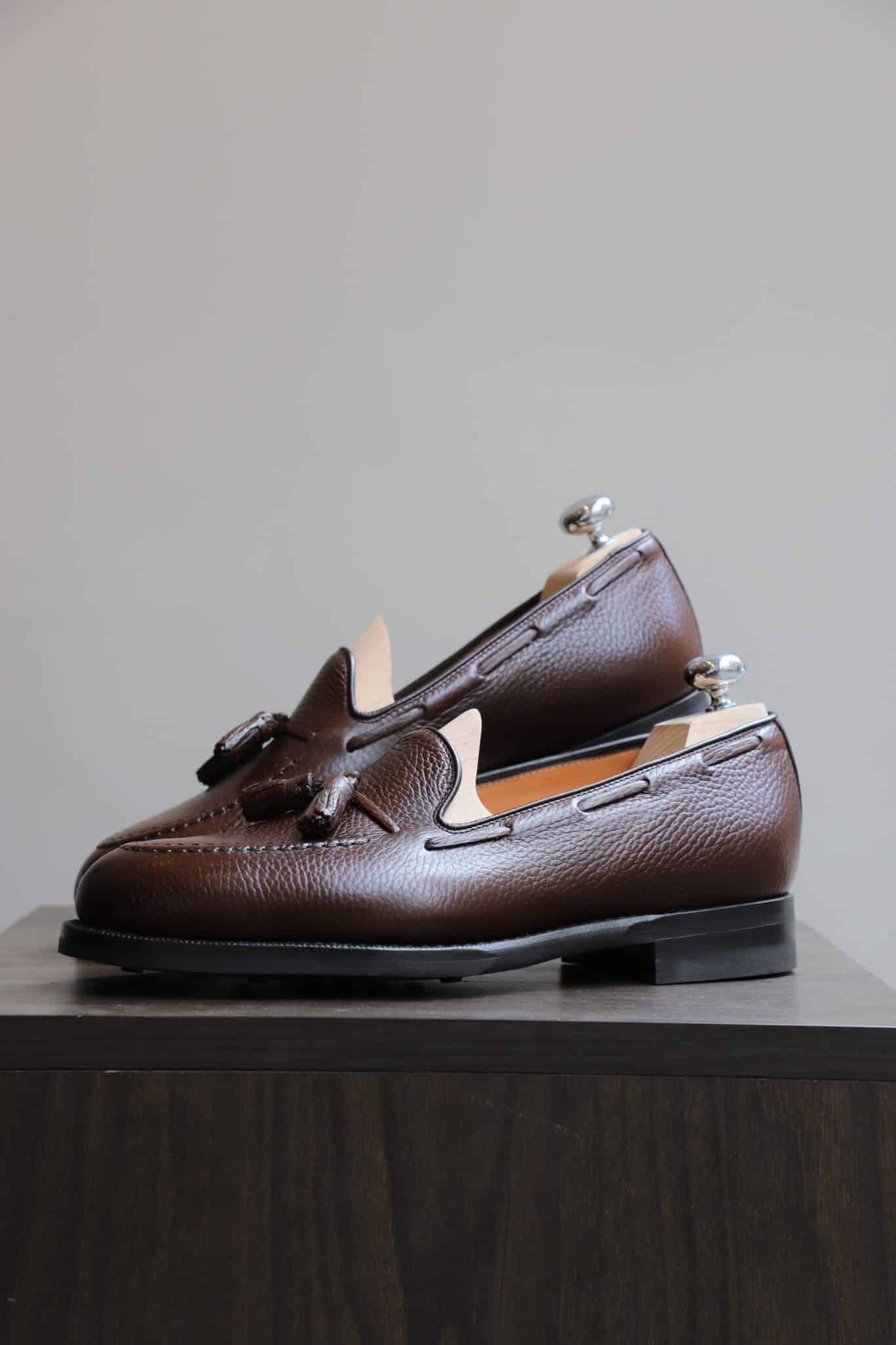 Malfroid Goodwood mocassin cuir grainé gomme Dainite