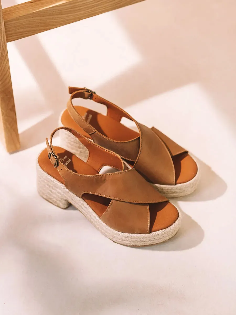 Toni Pons Agatha espadrille cuir talon large 7 cm