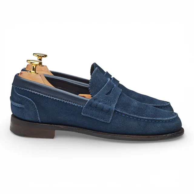 Cheaney Prudence mocassins daim bleu pointure UK 3