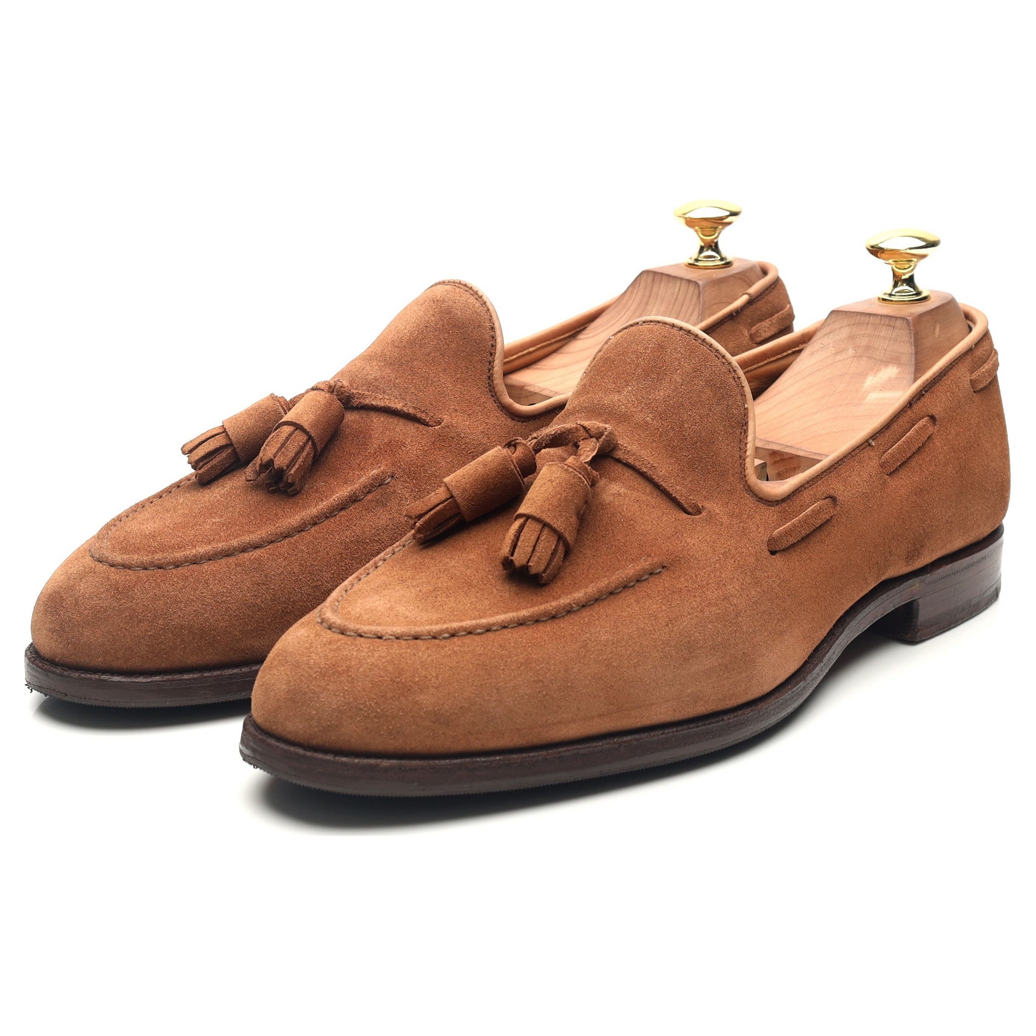Crockett & Jones Cavendish 2 mocassins daim marron UK 8.5