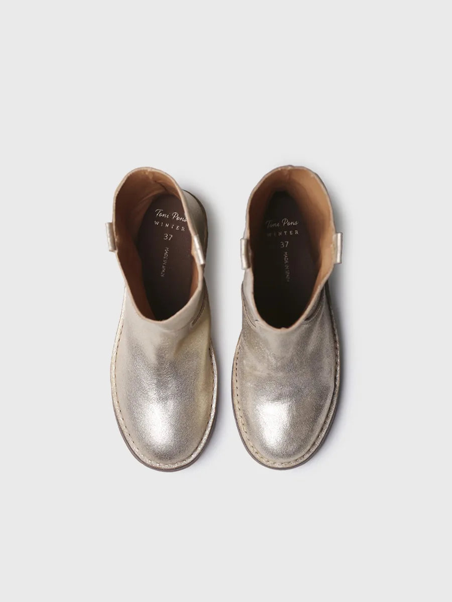 Toni Pons Irun-PL bottines cuir argenté semelle 2,5 cm