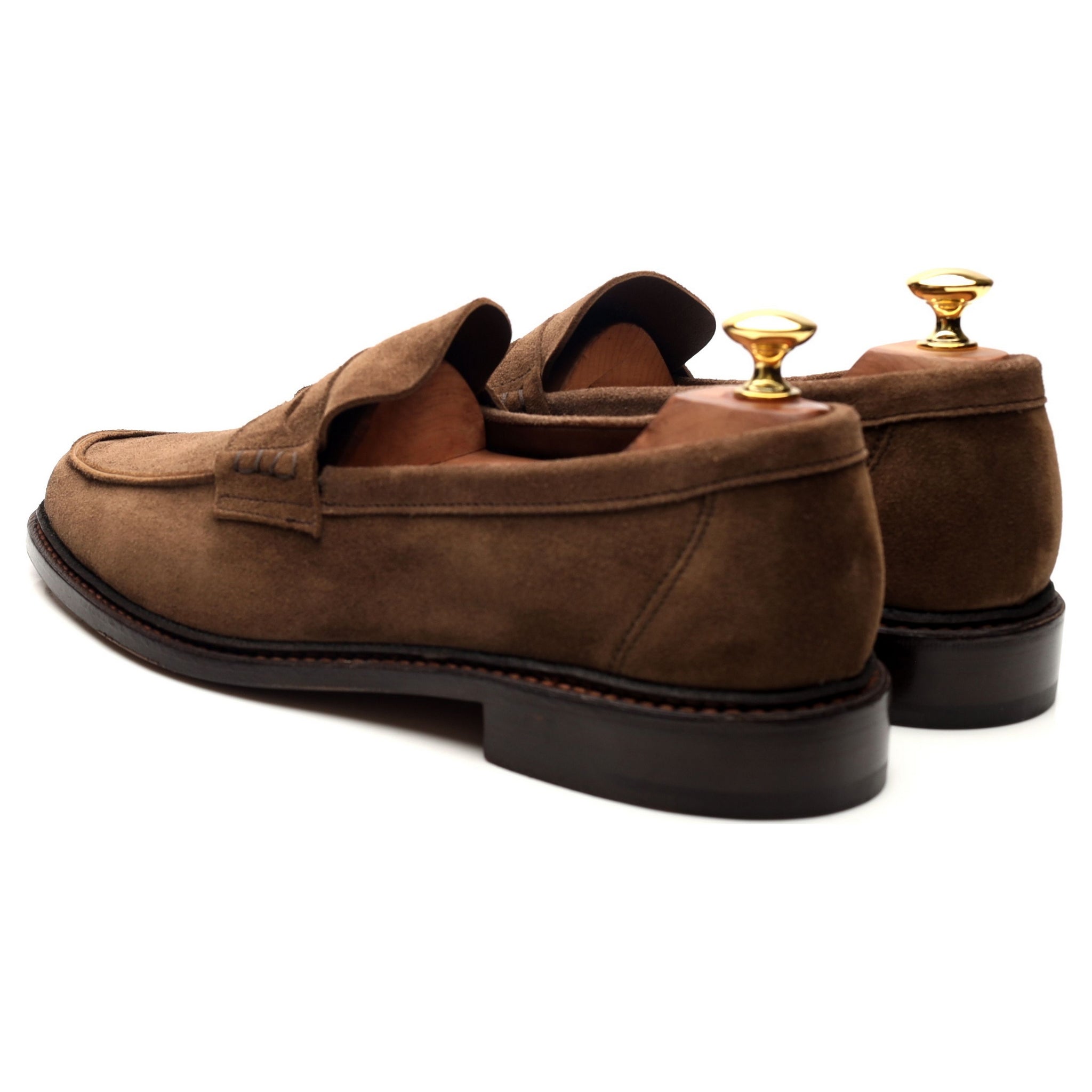 Sunspel mocassin penny suède marron UK 9