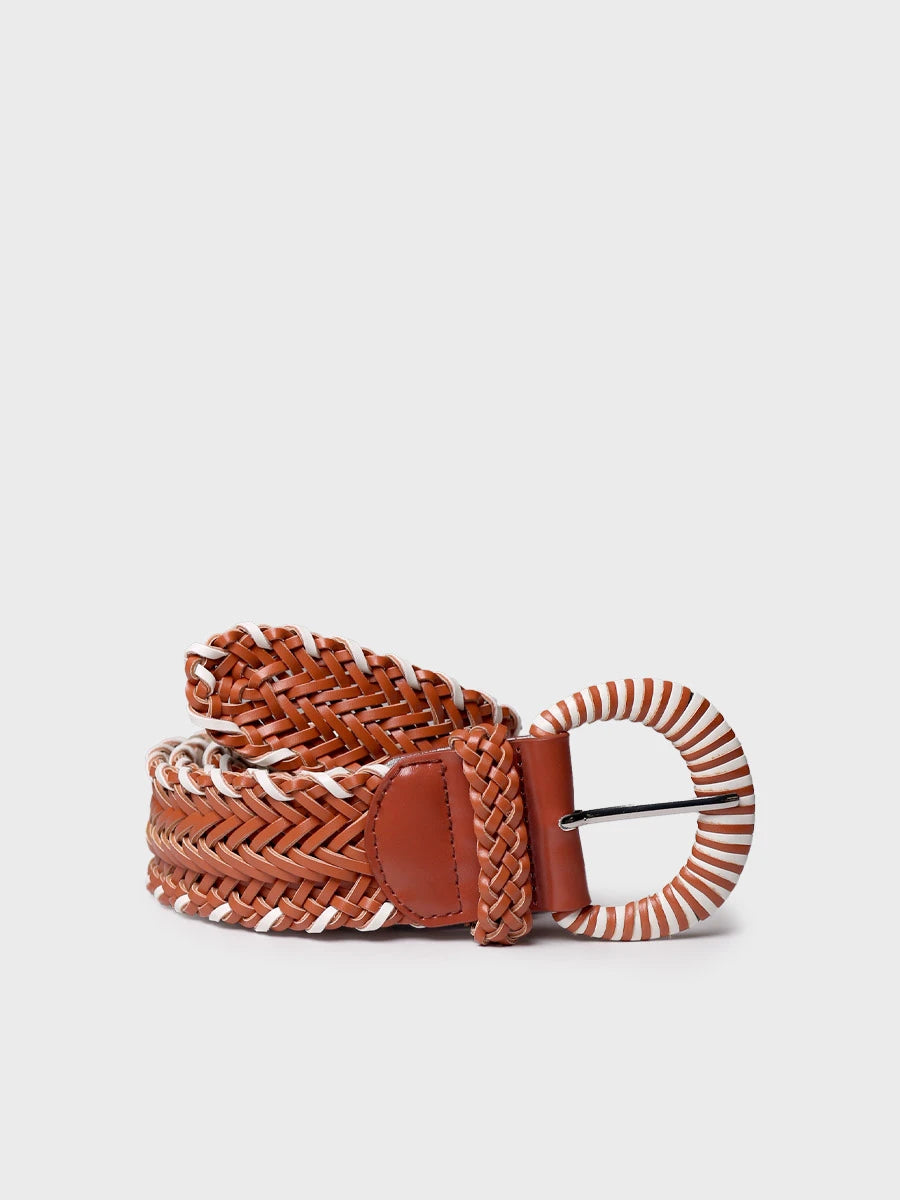 Toni Pons Nikita ceinture tressée boucle ronde femme