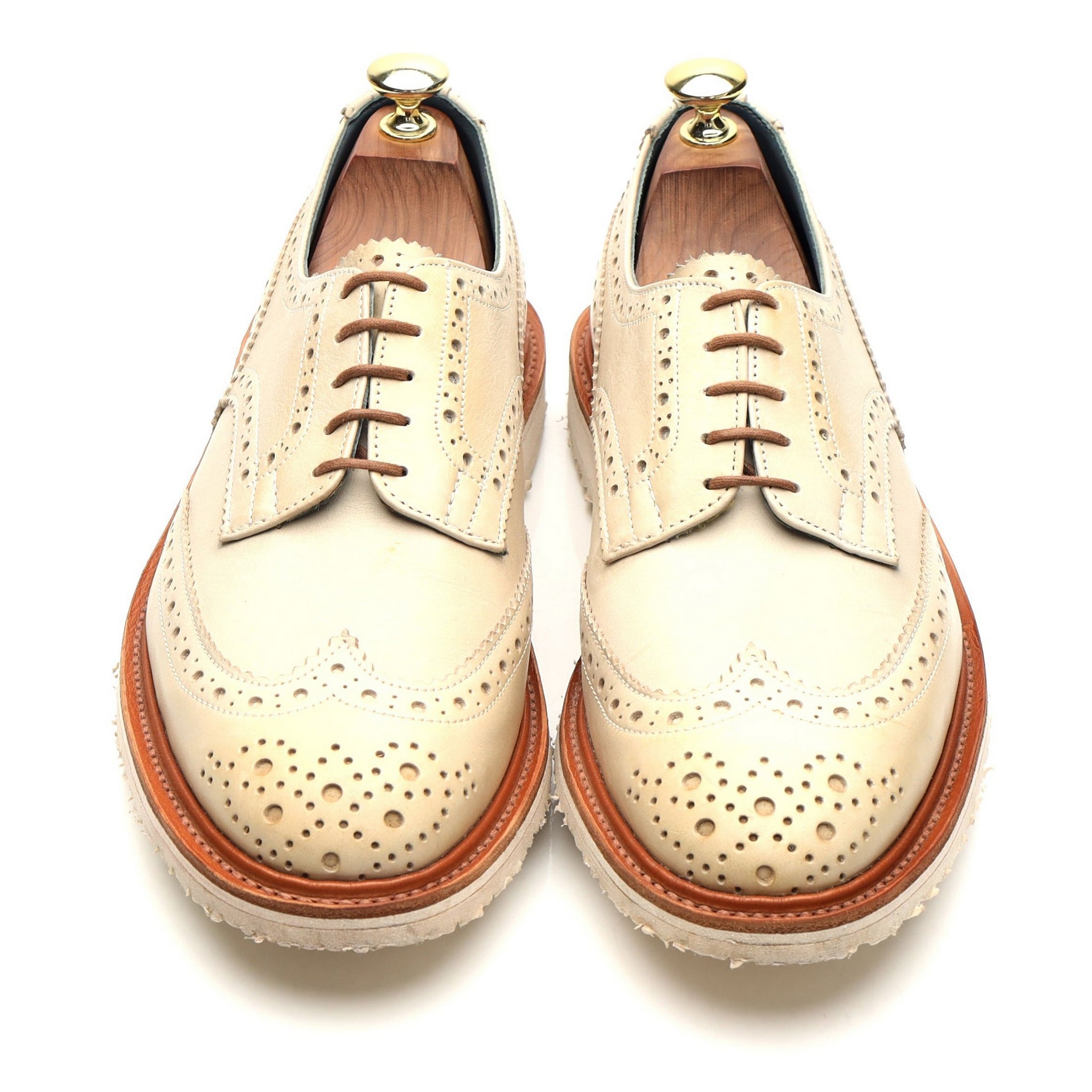 Tricker's Durham derbies cuir crème UK 7,5