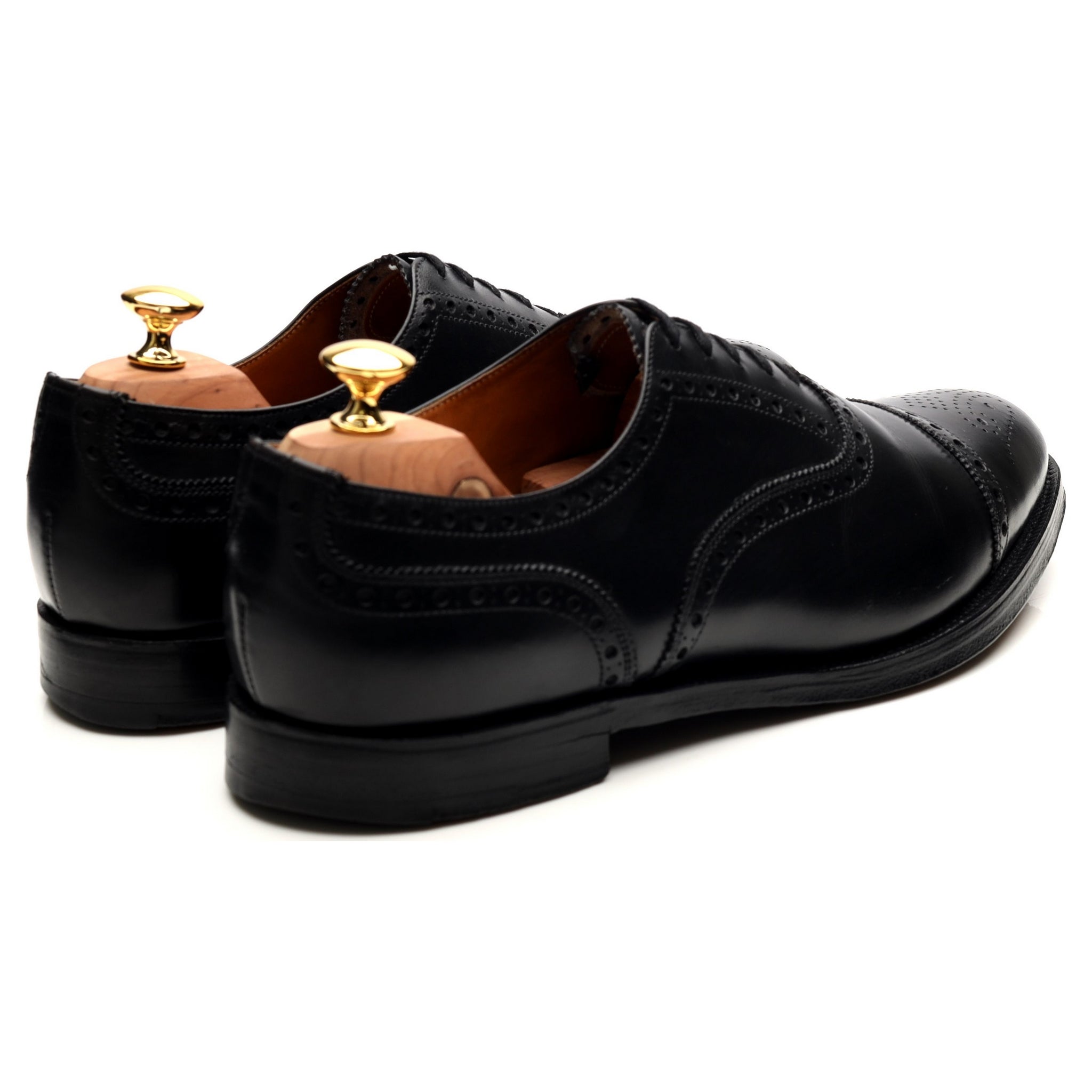 Crockett & Jones oxford semi-brogue cuir noir 46