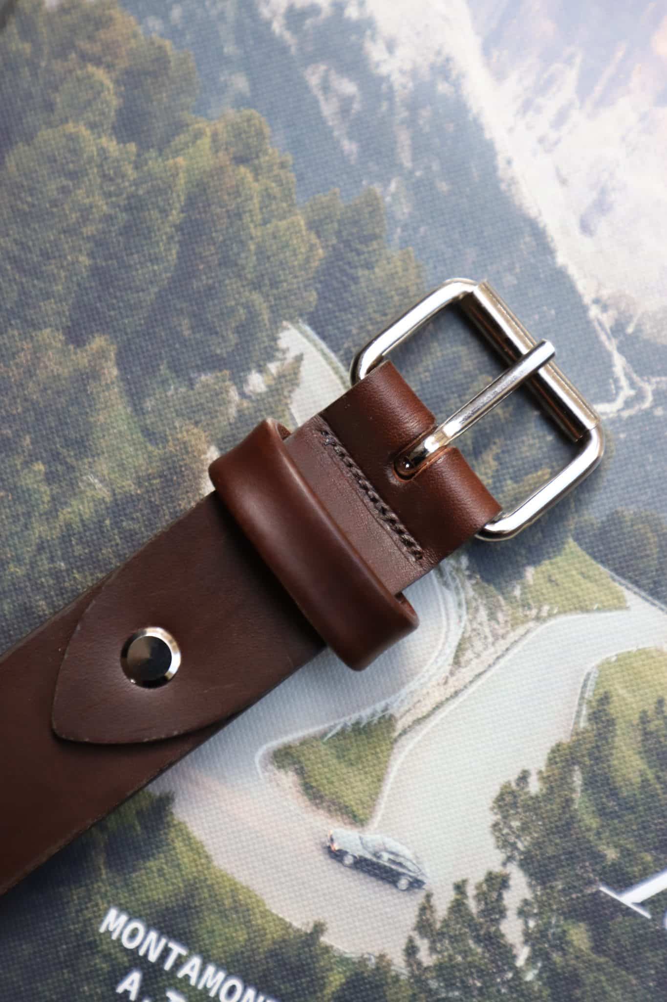 Malfroid Furka ceinture cuir profil plat 30 mm