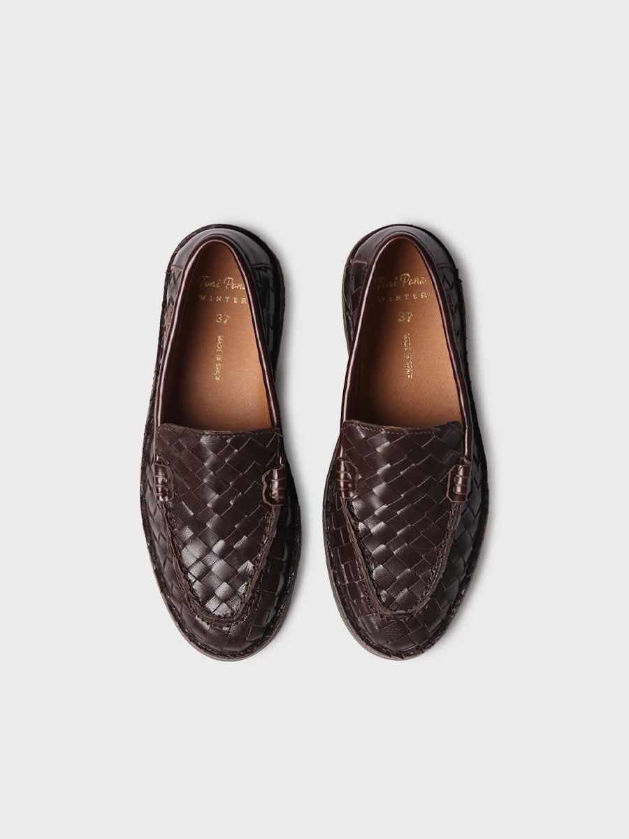 Toni Pons Ivars-BL mocassins cuir tressé plat