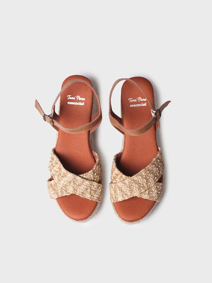 Toni Pons Atenes espadrille compensée femme naturel