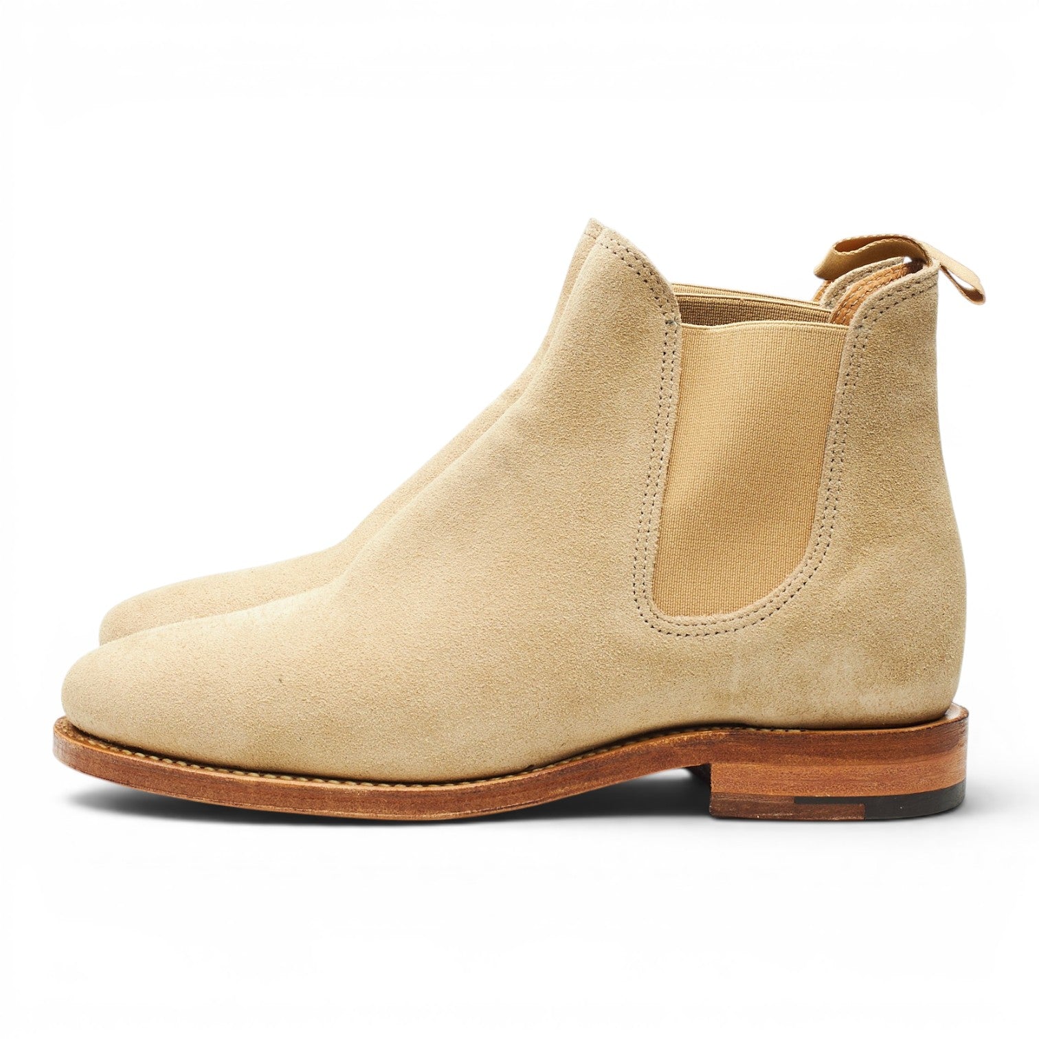 Viberg Chelsea bottine suède beige 6,5 semelle cuir