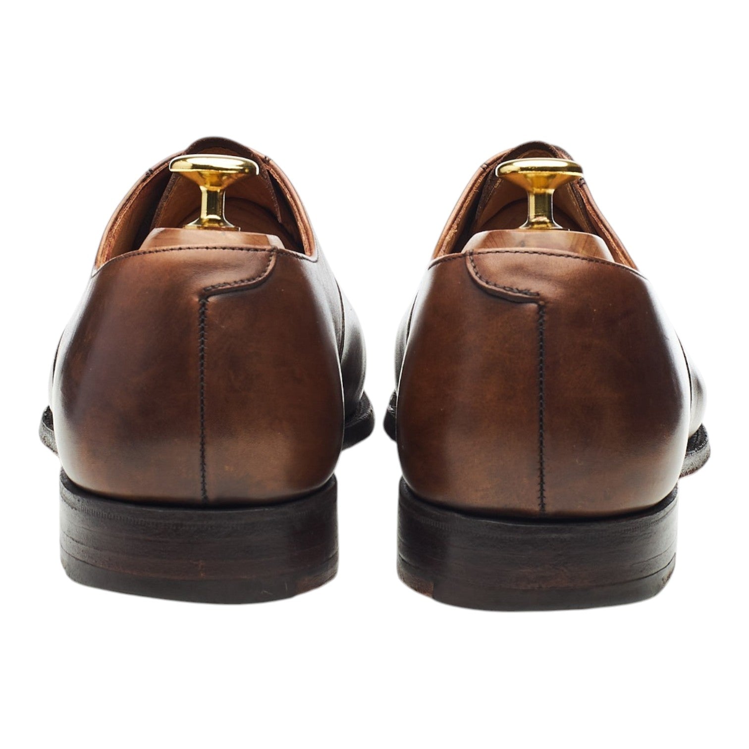 Peal & Co Oxfords cap-toe cuir marron 8 UK