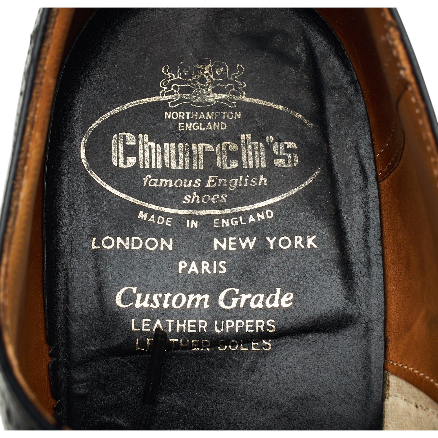 Church’s Legate oxford cuir noir brogues pointure 8 UK