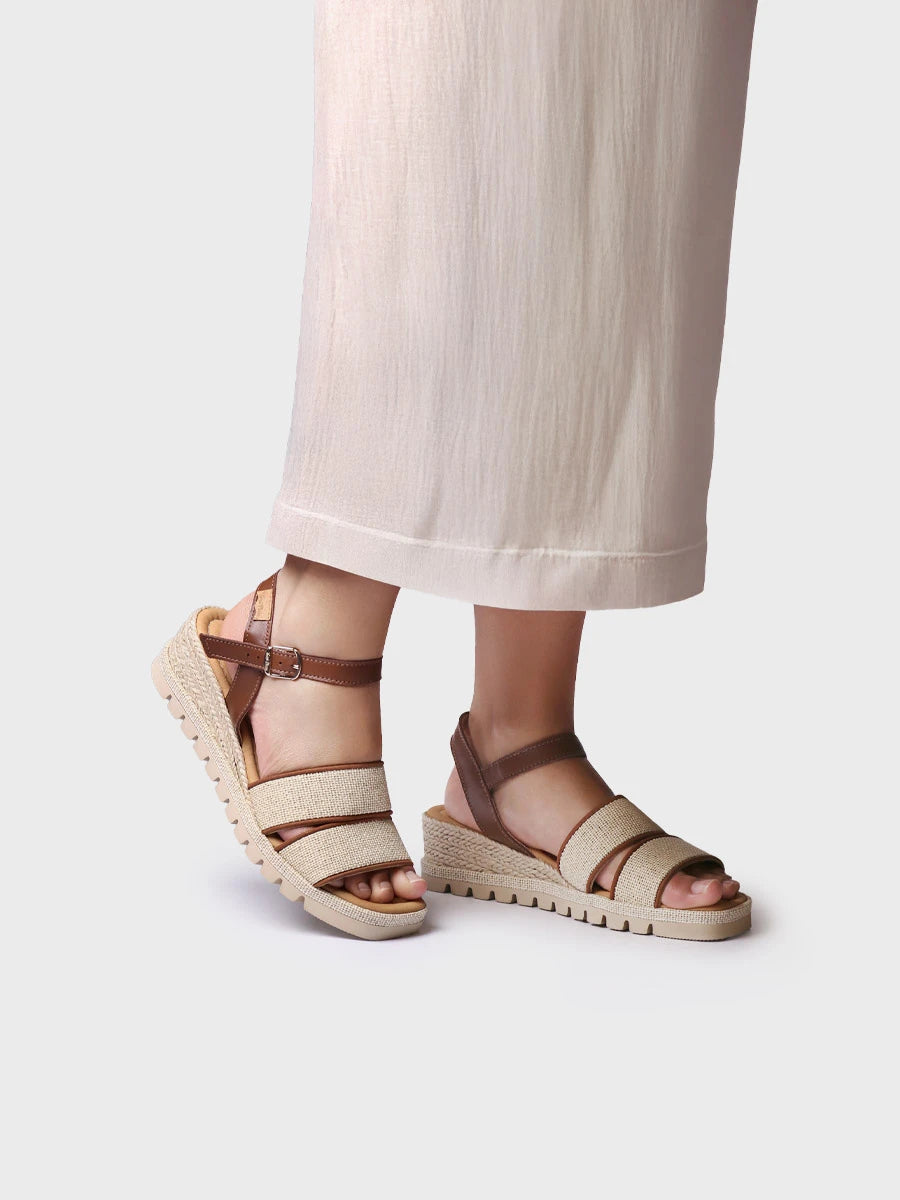 Toni Pons Aura sandale compensée femme cuir 5 cm