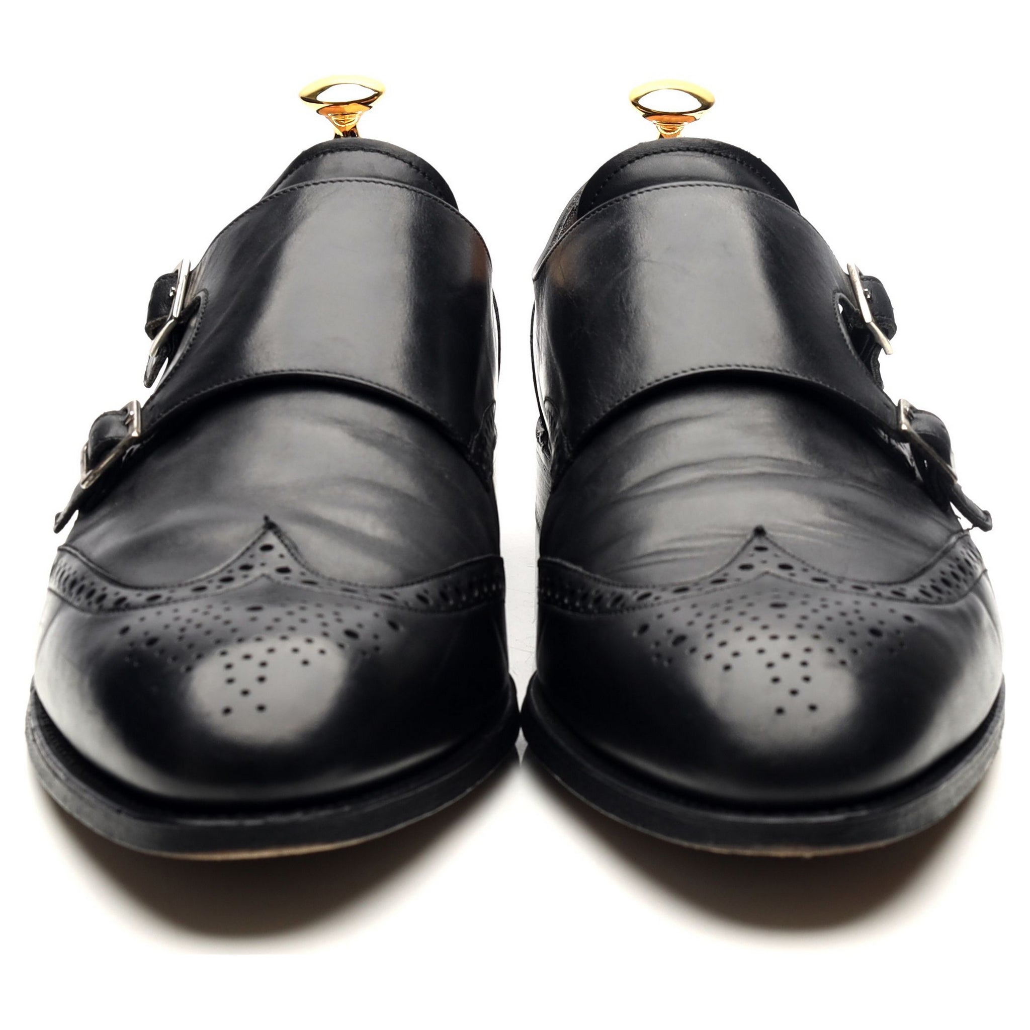 Barker Fleet chaussures monk cuir noir pointure 10,5