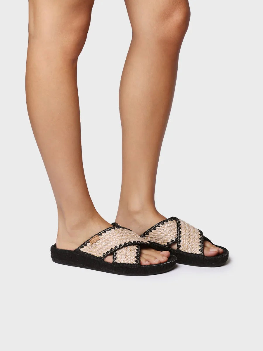 TONI PONS BERTA-IP espadrille femme plate noire
