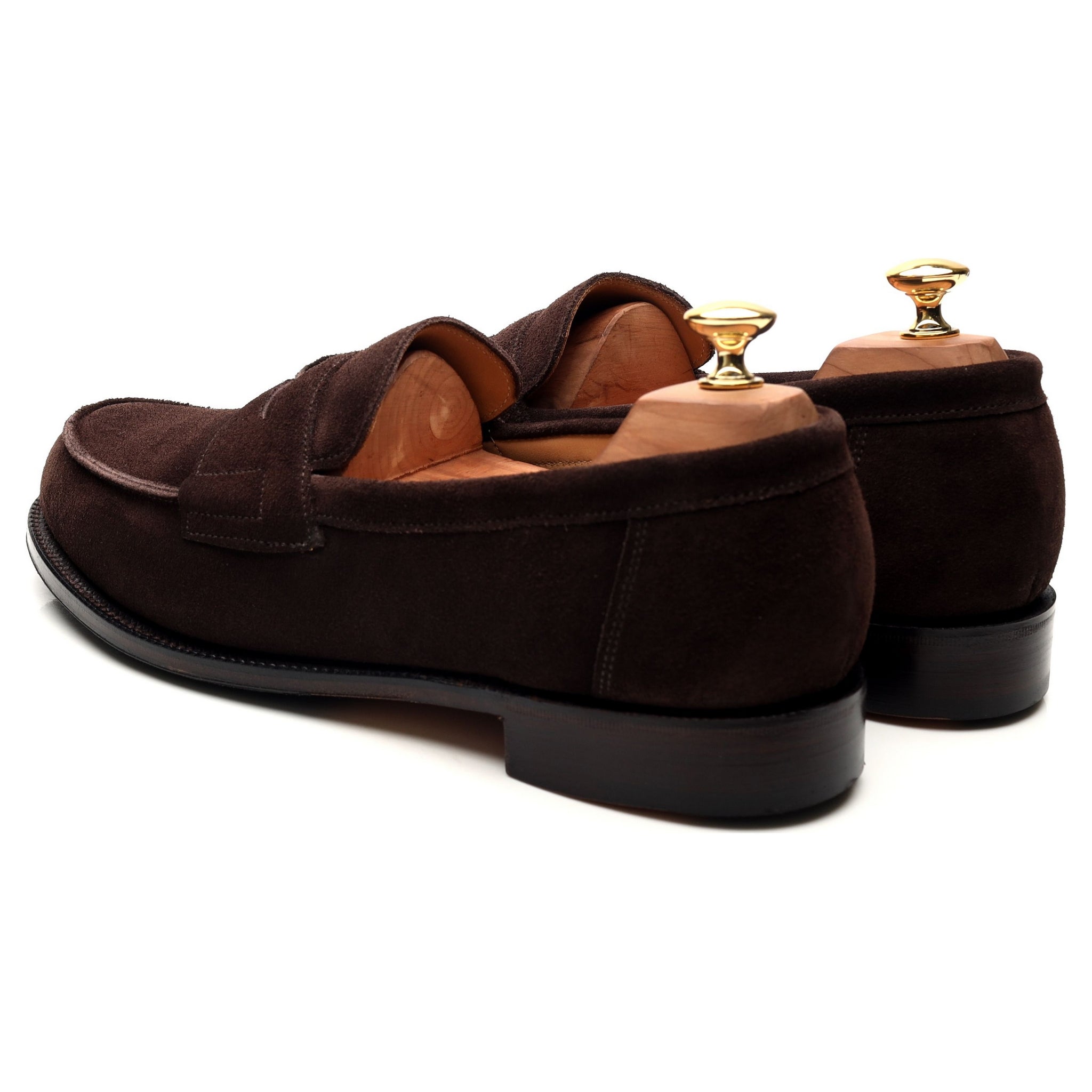 Grenson Epsom mocassins daim marron UK 10