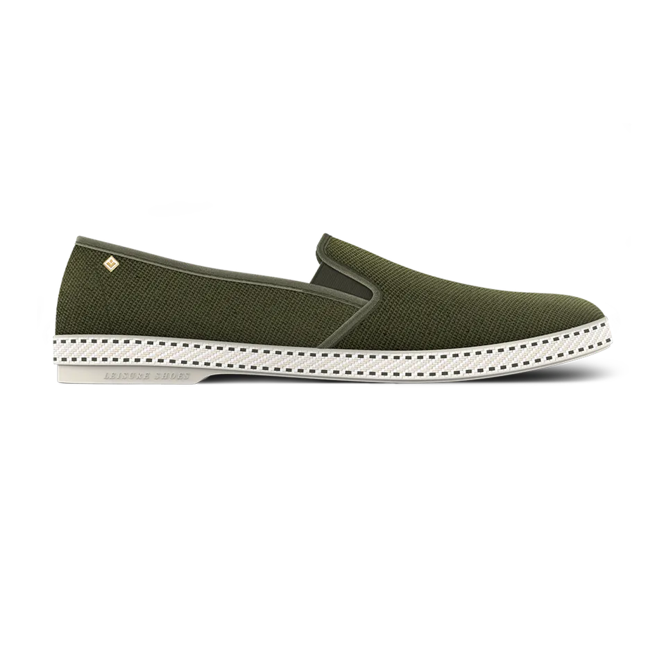 Rivieras Classic Toile espadrilles kaki coton