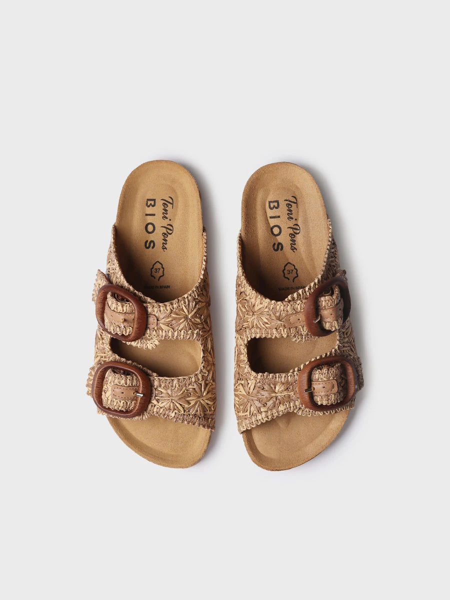Toni Pons Guam-RF sandale raphia femme fleurs