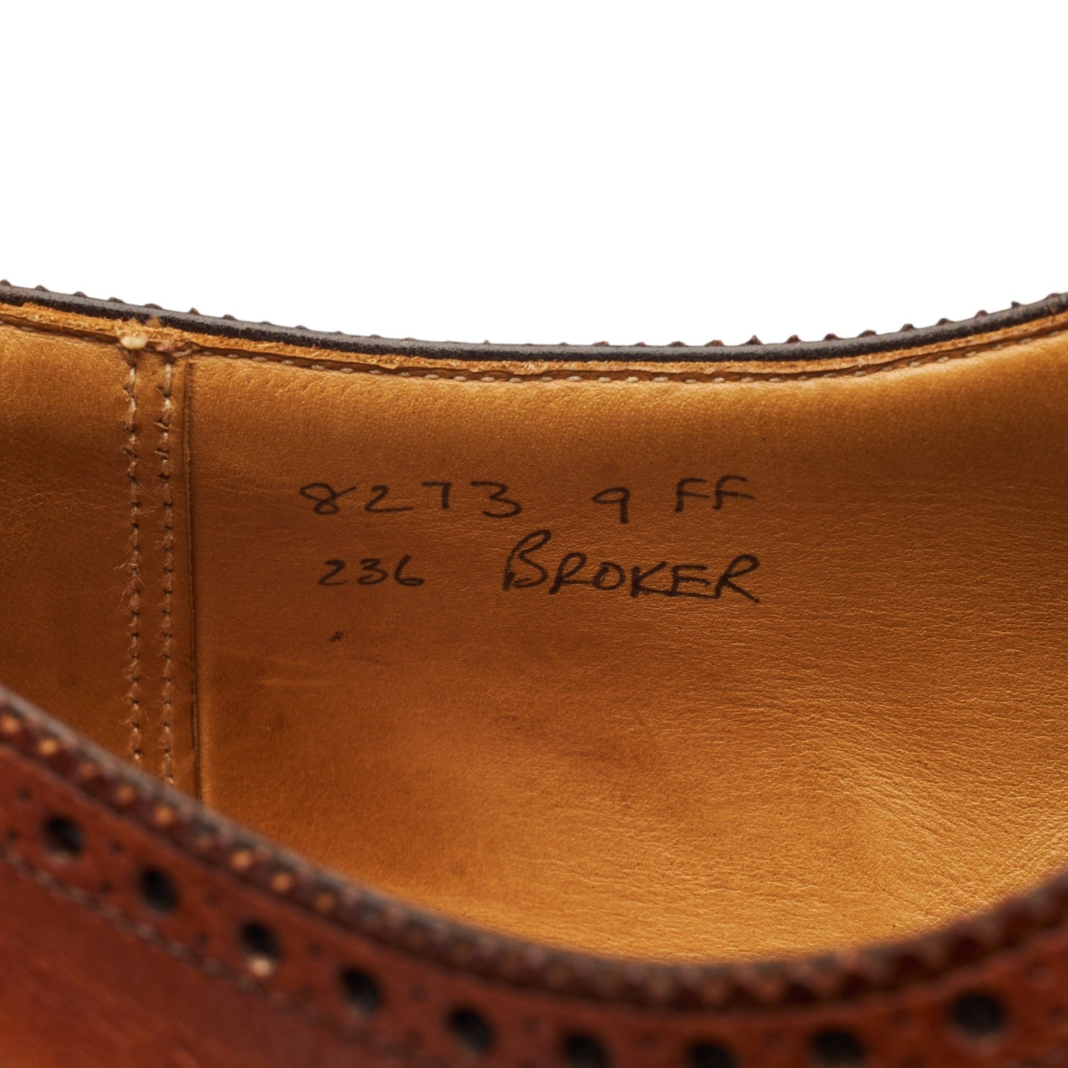 Gordon Scott Broker richelieu brogue cuir marron UK 9