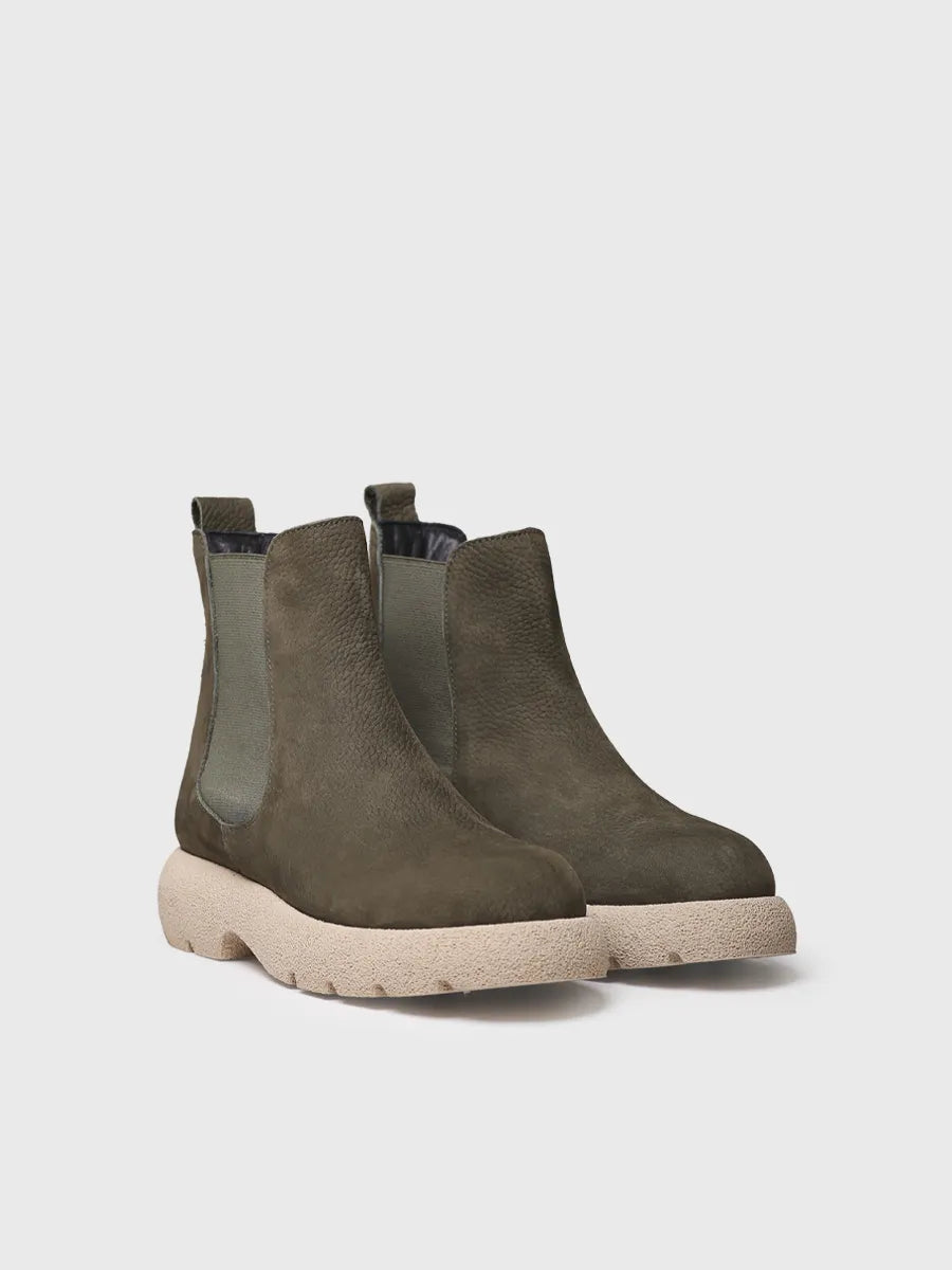 Toni Pons Davinia bottines nubuck kaki 4,5 cm