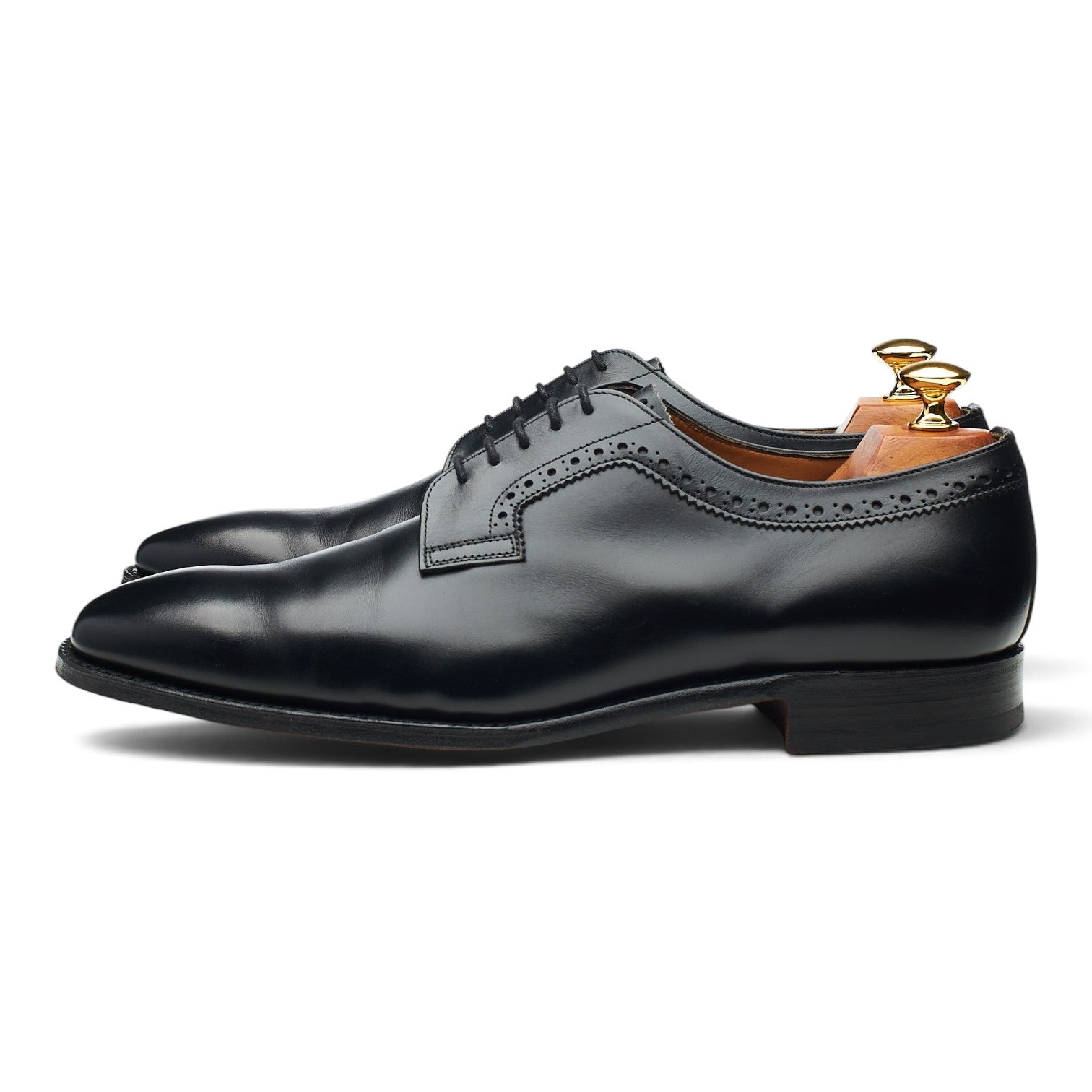 Cheaney Leo derby cuir noir UK 9.5 bout lisse