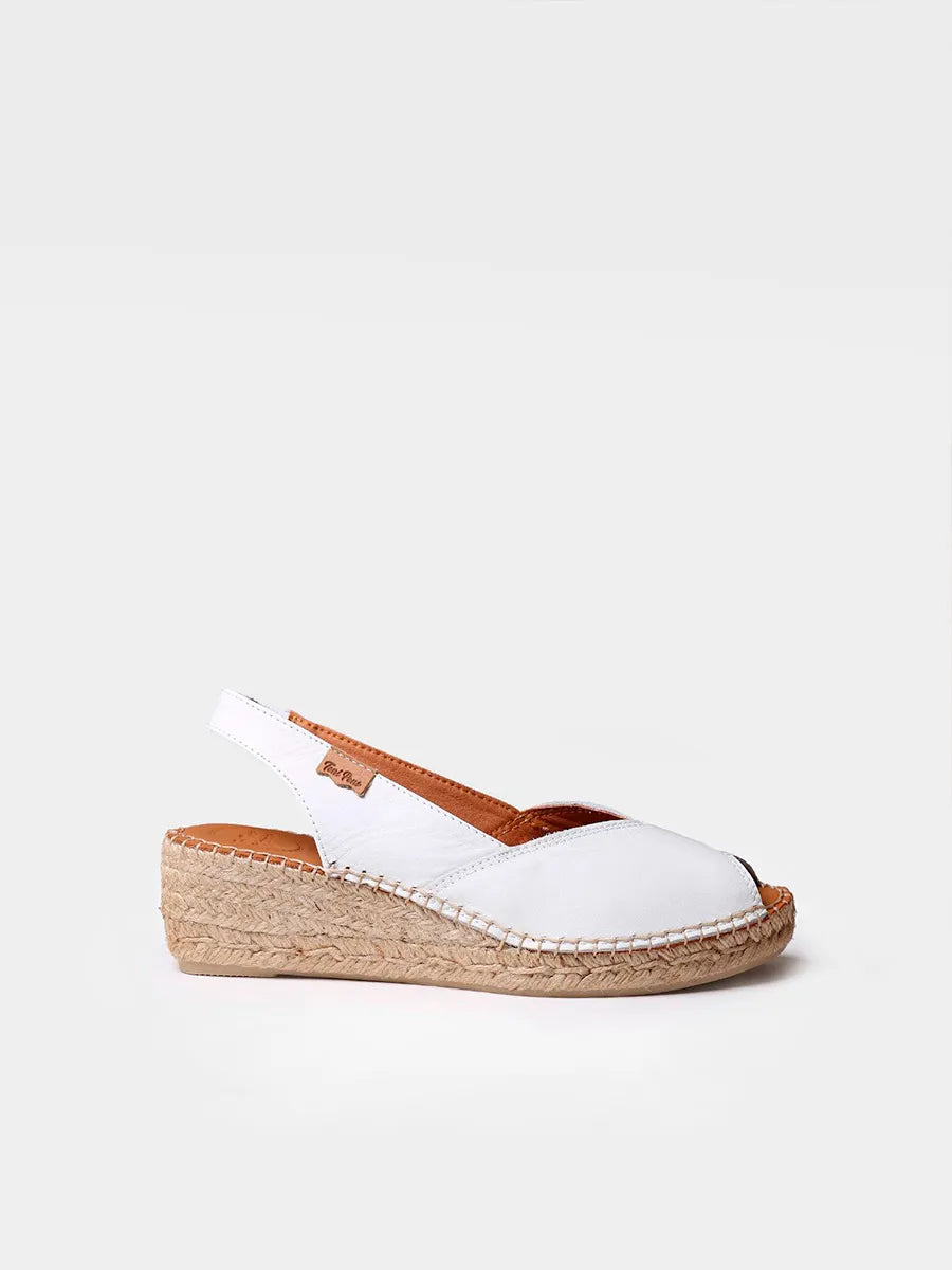 Toni Pons Bernia-P espadrilles compensées blanches talon 5 cm