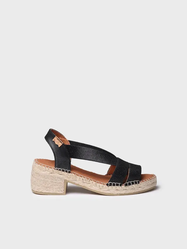 Toni Pons Dama espadrilles talon large noires
