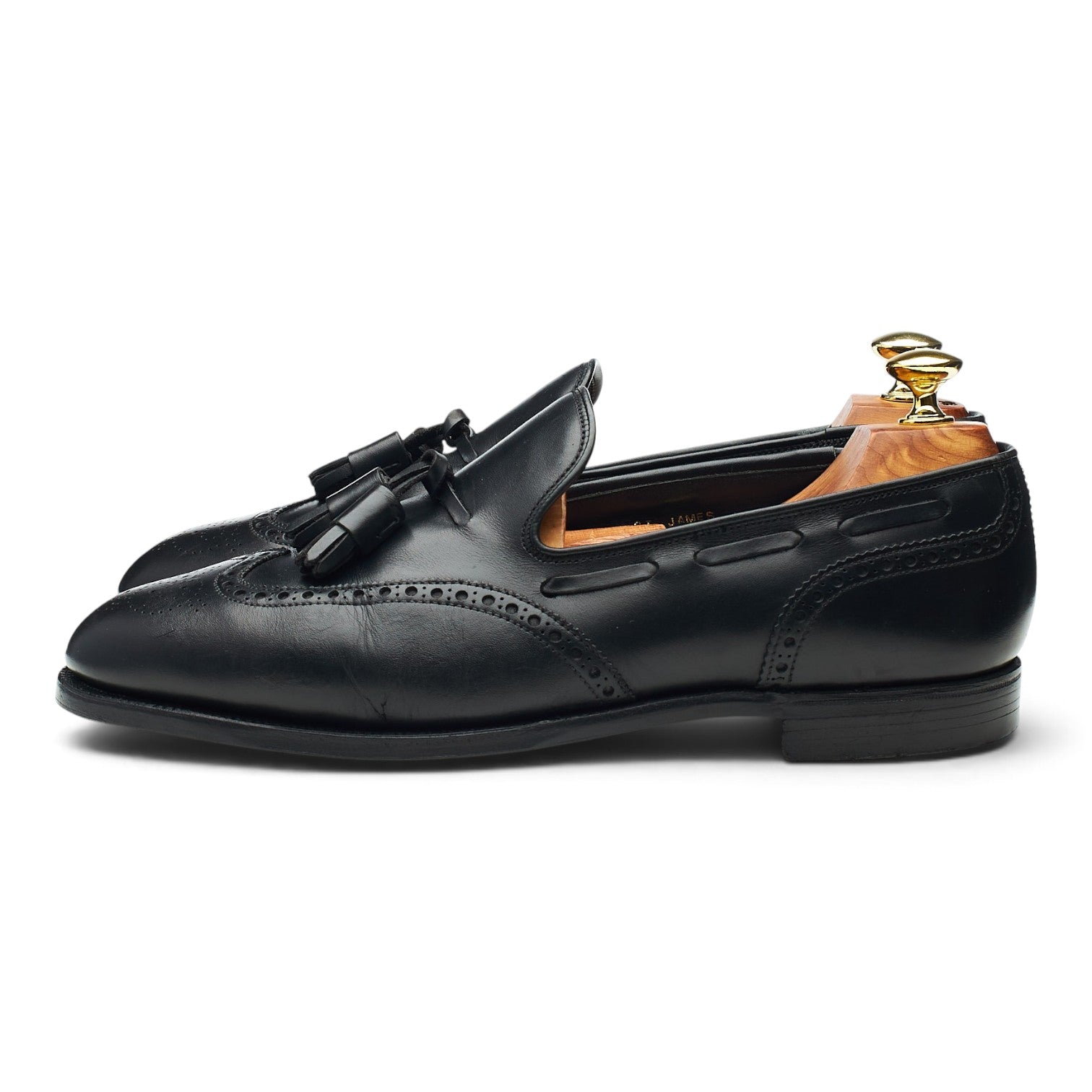 Foster & Son St. James mocassins cuir noir UK 8 EE