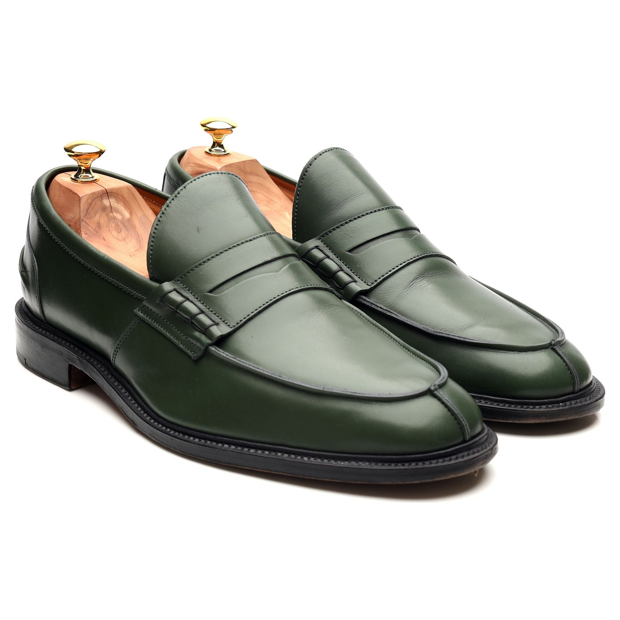 Tricker's James mocassins cuir vert UK 11,5
