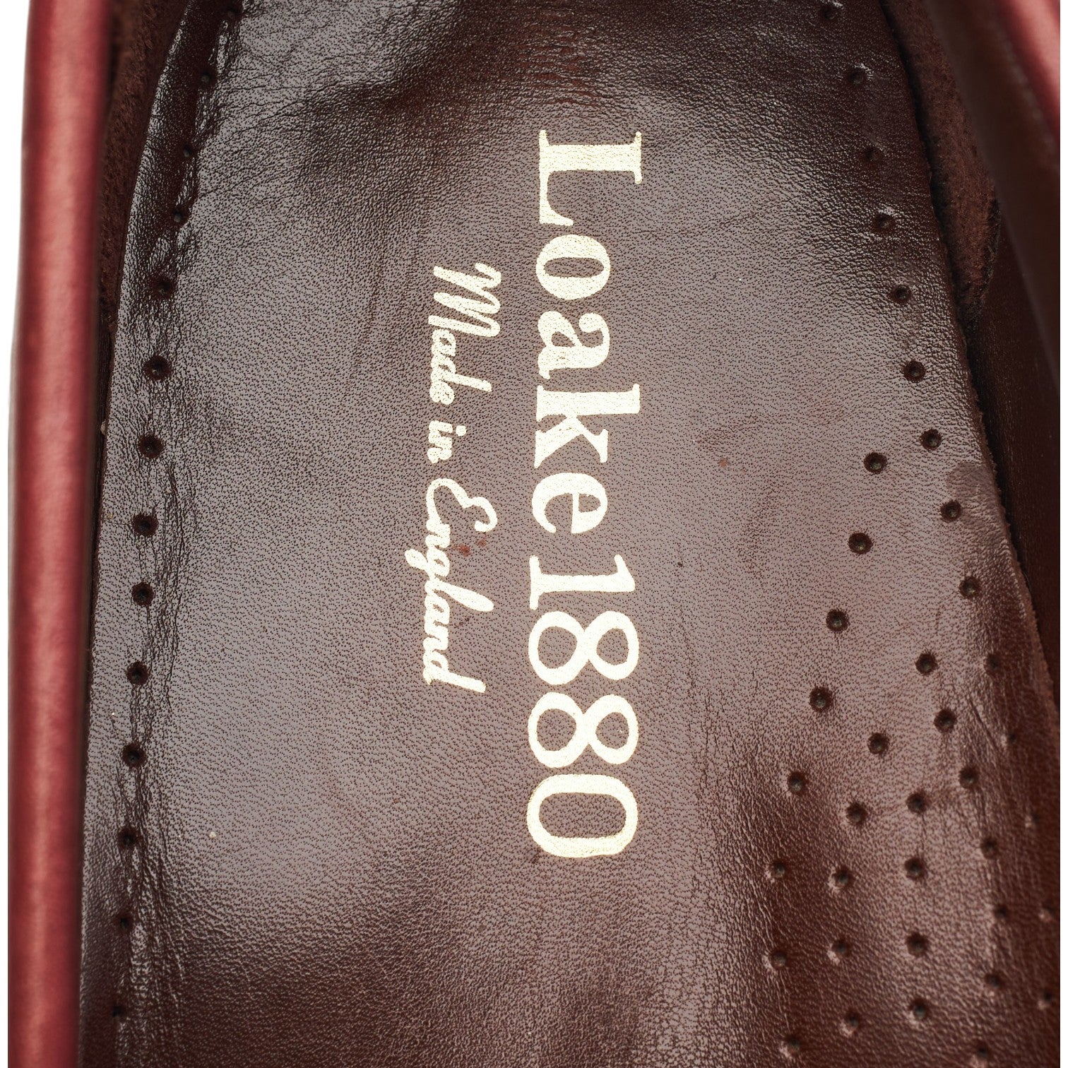 Loake 1880 Hackney mocassins cuir bordeaux 8 UK