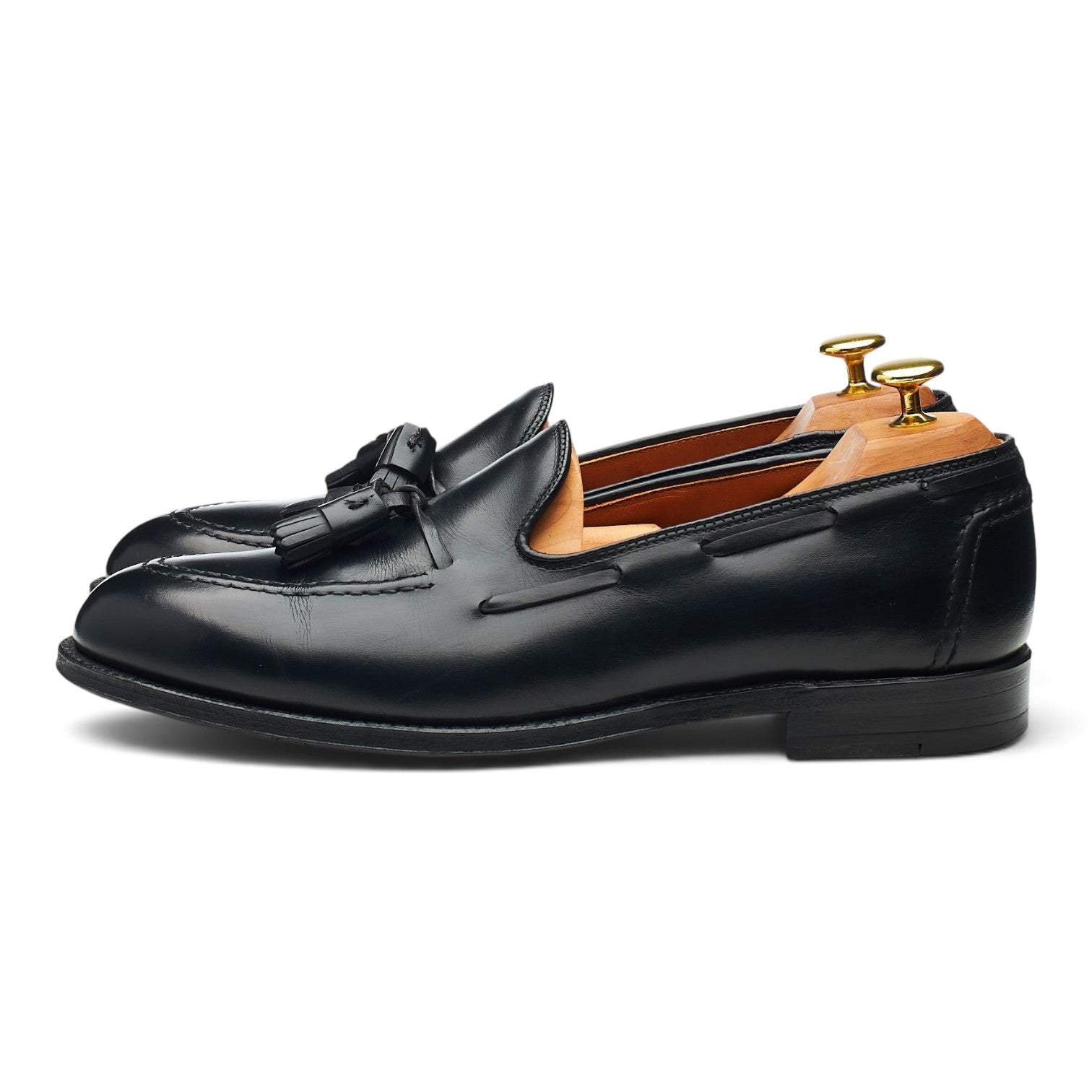 Brooks Brothers 06609 mocassins homme cuir noir UK 8.5