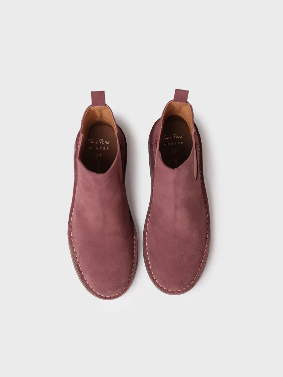 Toni Pons Isa-SY bottine cuir femme grenat confort