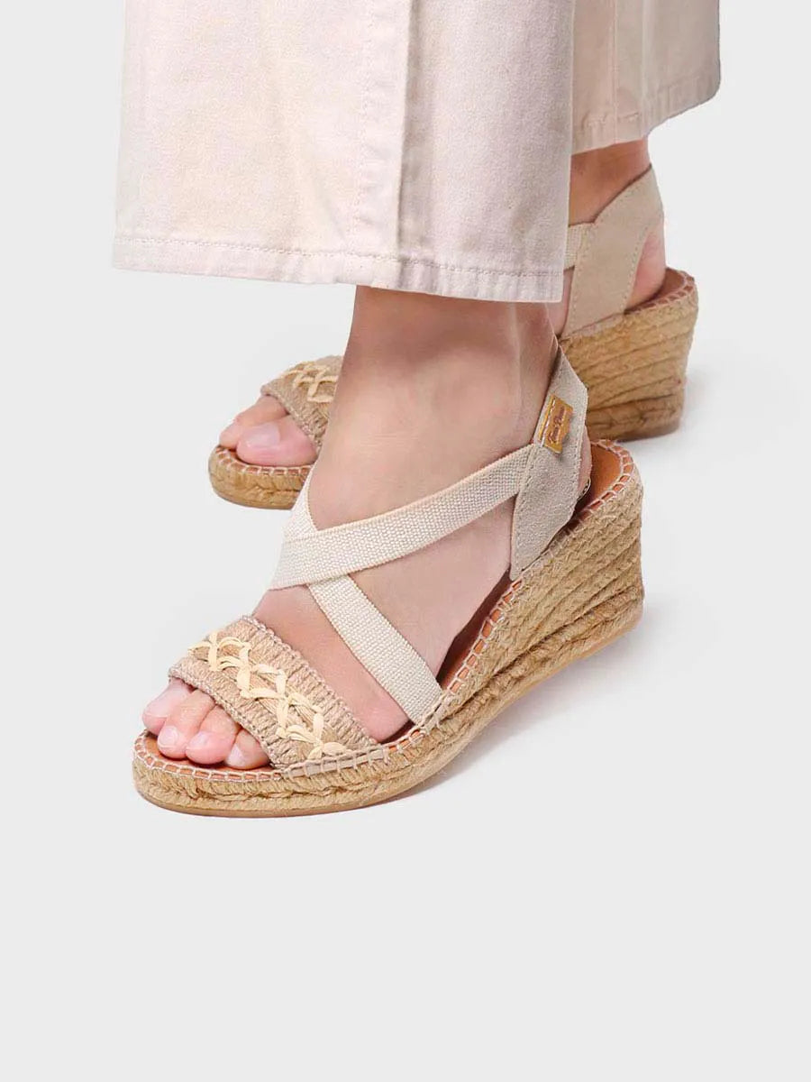Toni Pons Susa-BN sandale compensée femme jute naturel