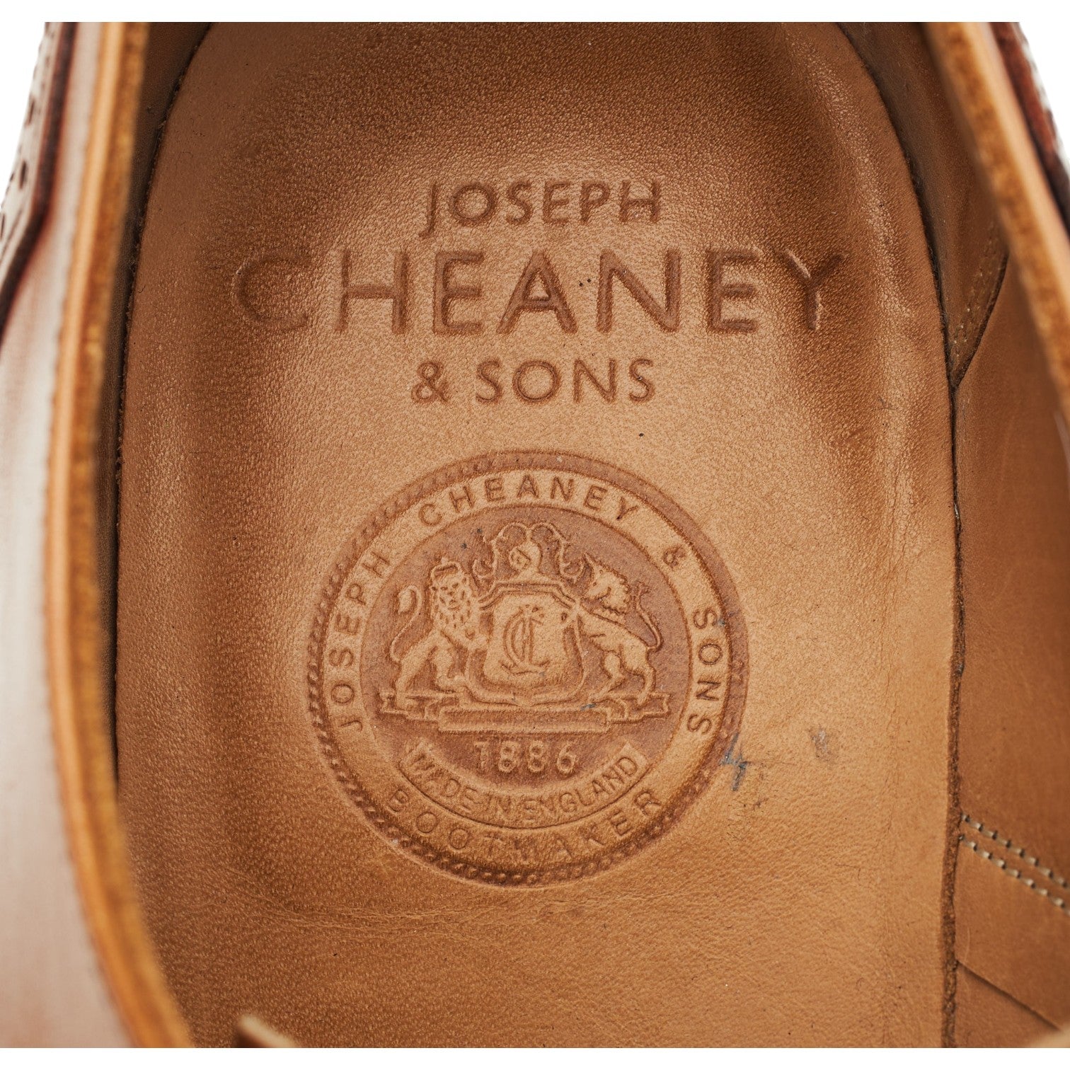 Cheaney Ewan derbies cuir marron clair 9.5 UK