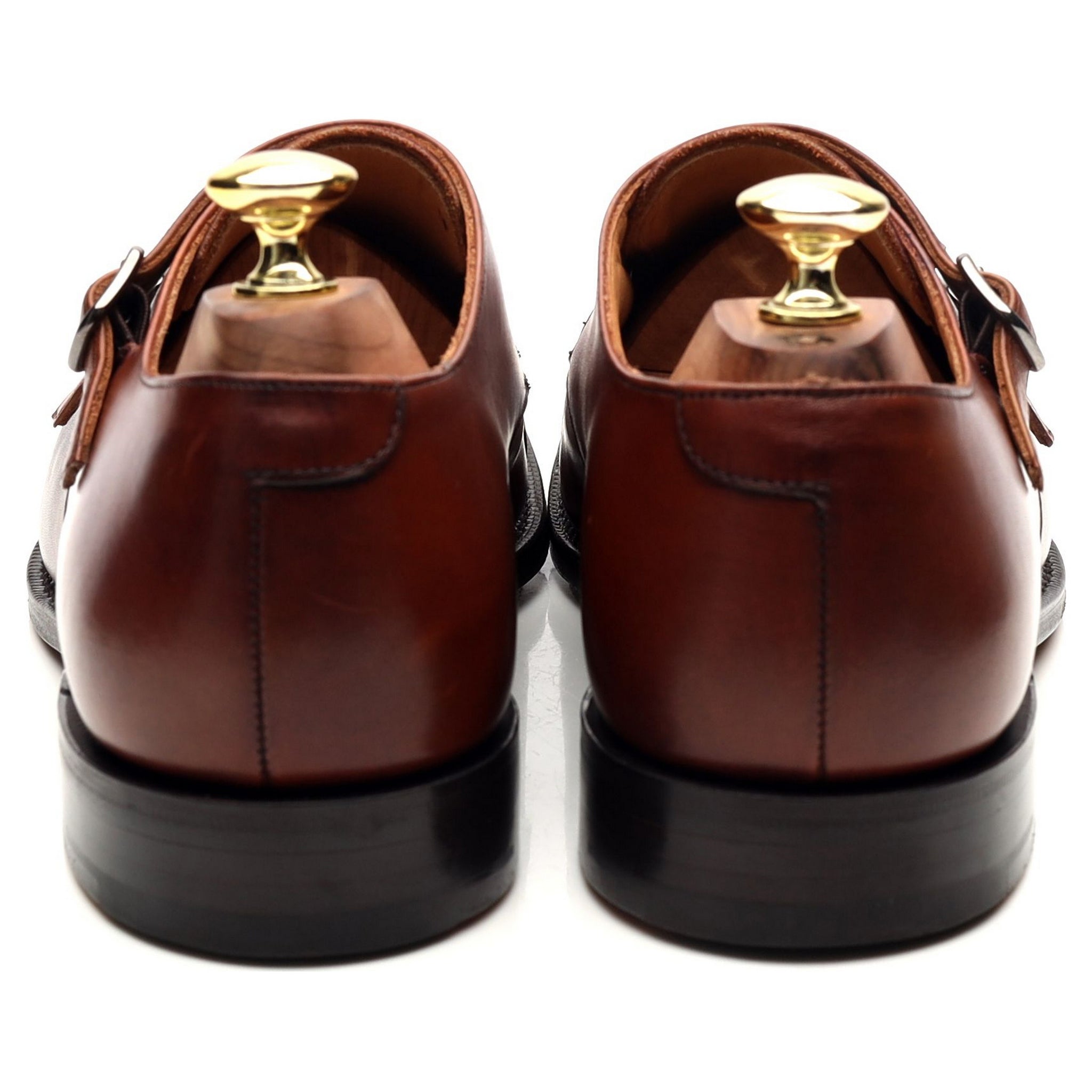 Church's Detroit chaussures monk cuir marron UK 7 double boucle
