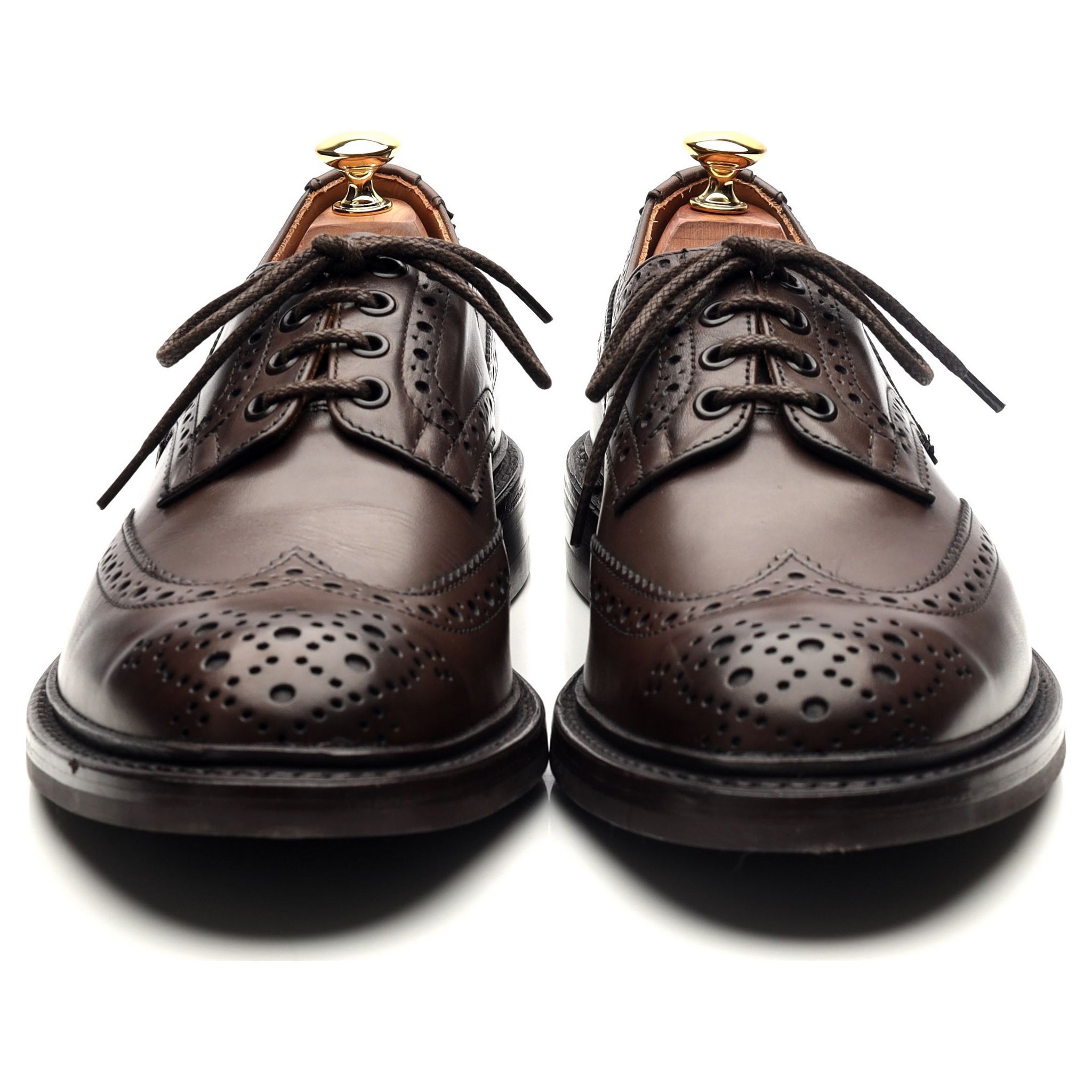 Tricker’s Bourton derbies cuir marron foncé 9 UK