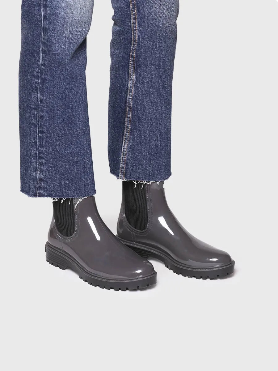 Toni Pons Cavan bottes pluie femme gris brillant