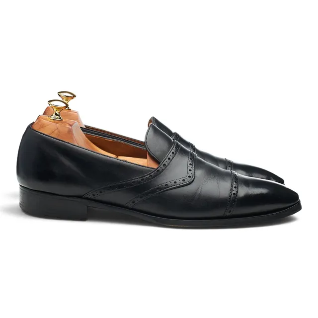 Gaziano & Girling Ashby mocassins noir cuir pointure UK 10