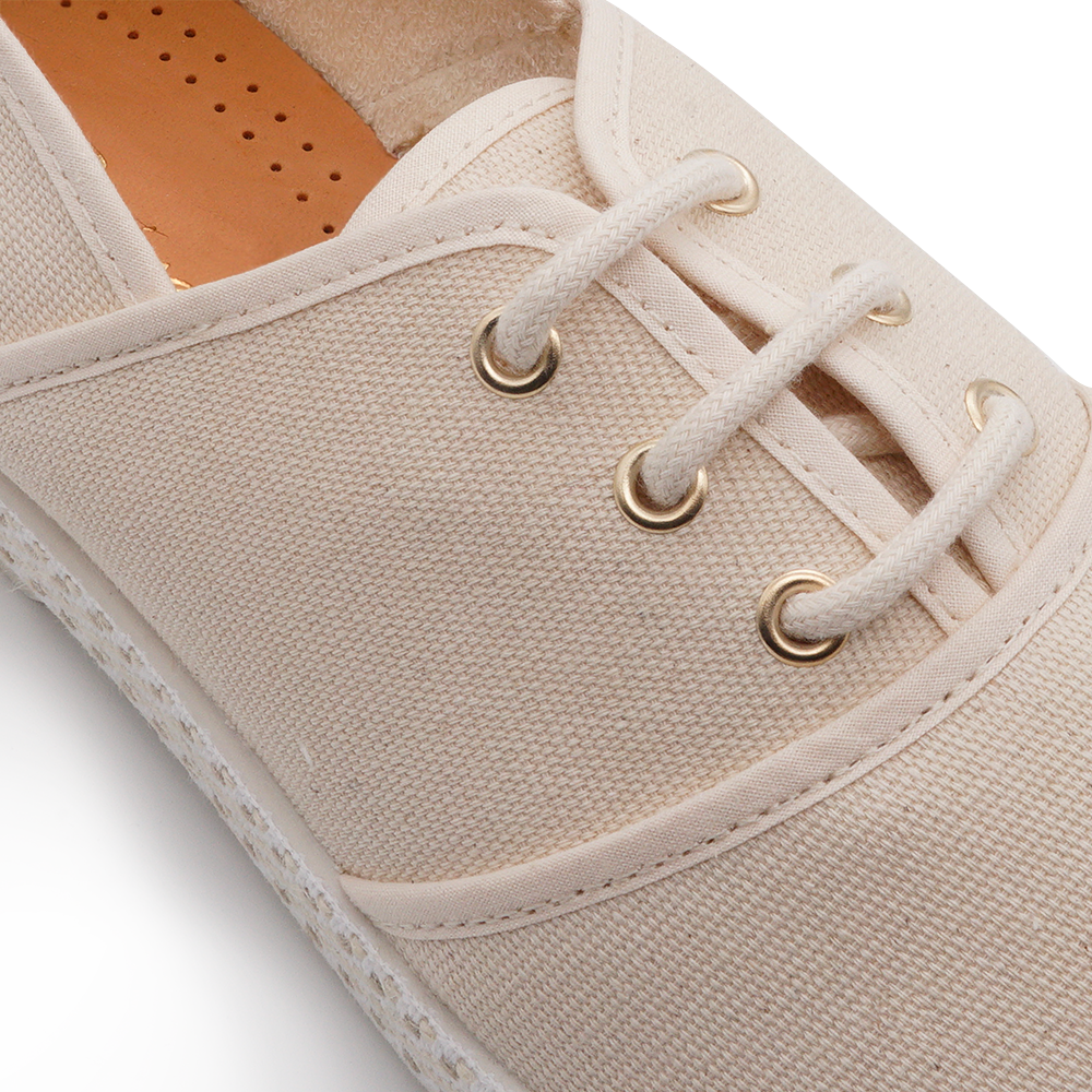 Rivieras 4012 lacets espadrilles toile beige coton