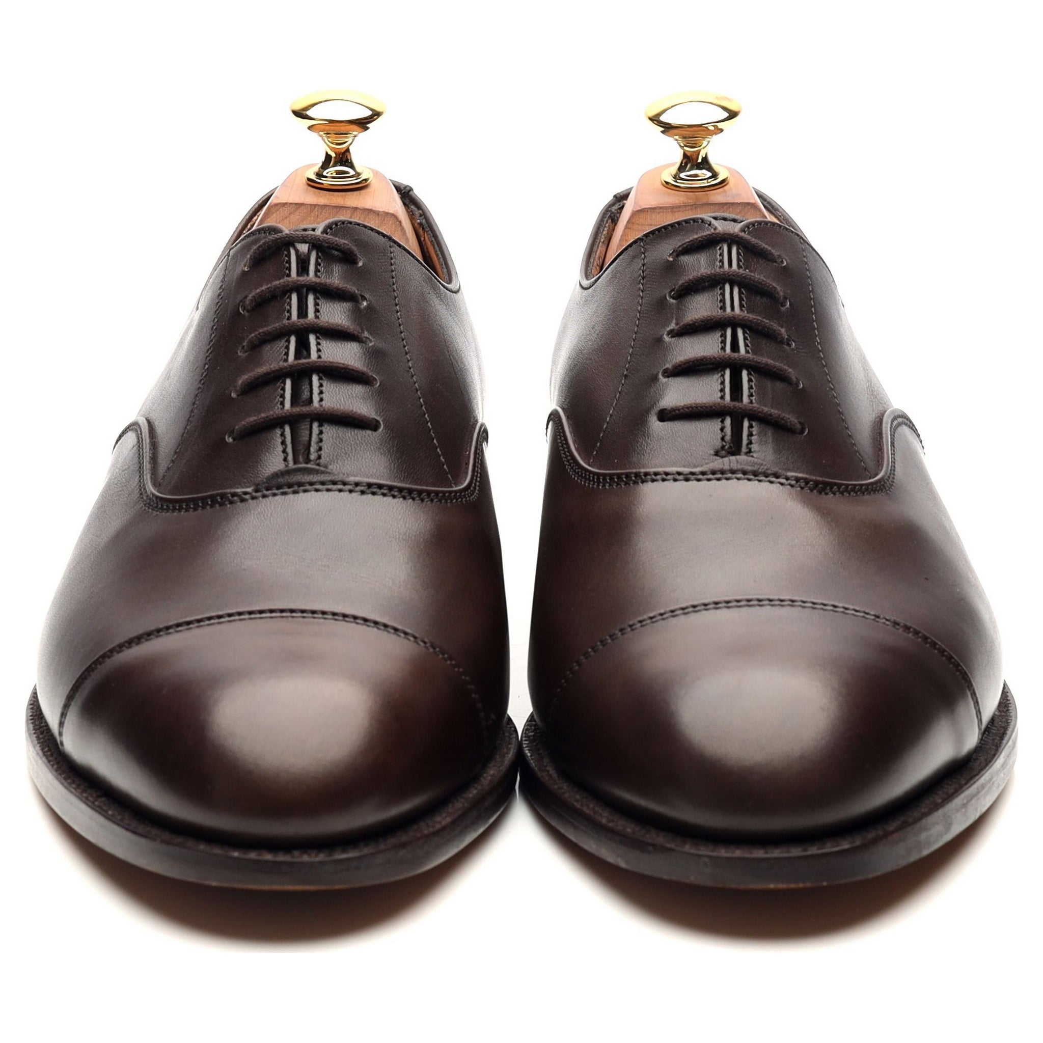 Tricker's Henley oxford cuir marron UK 6.5