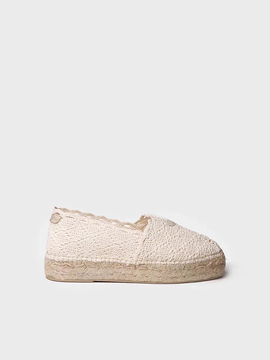 Toni Pons Aitana espadrille crochet écru