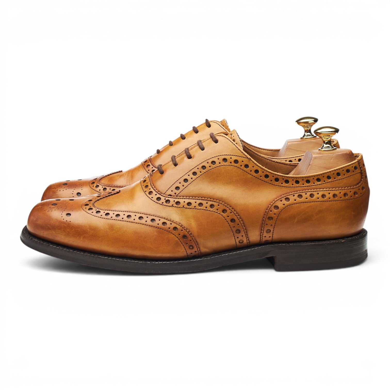Cheaney derbies brogues cuir camel UK 10