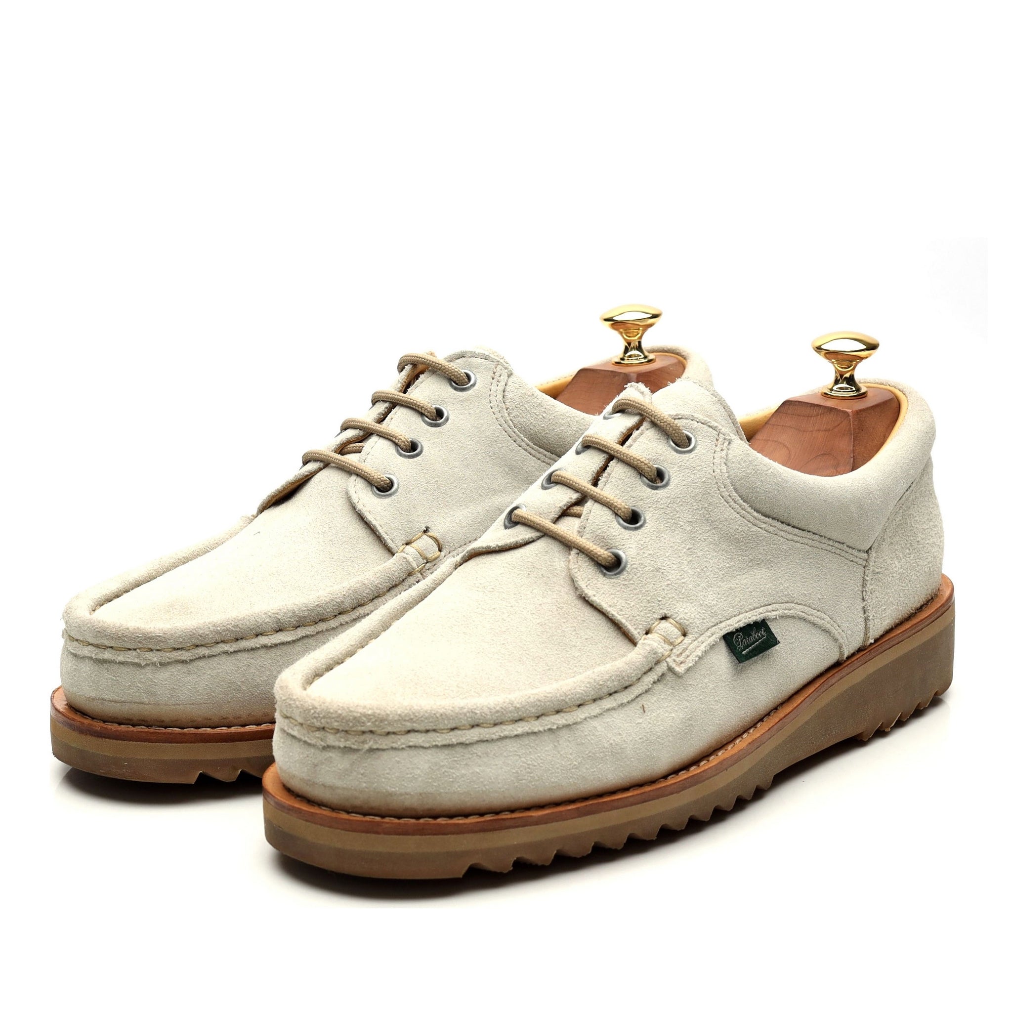 Paraboot Thiers chaussure bateau suède crème UK 9