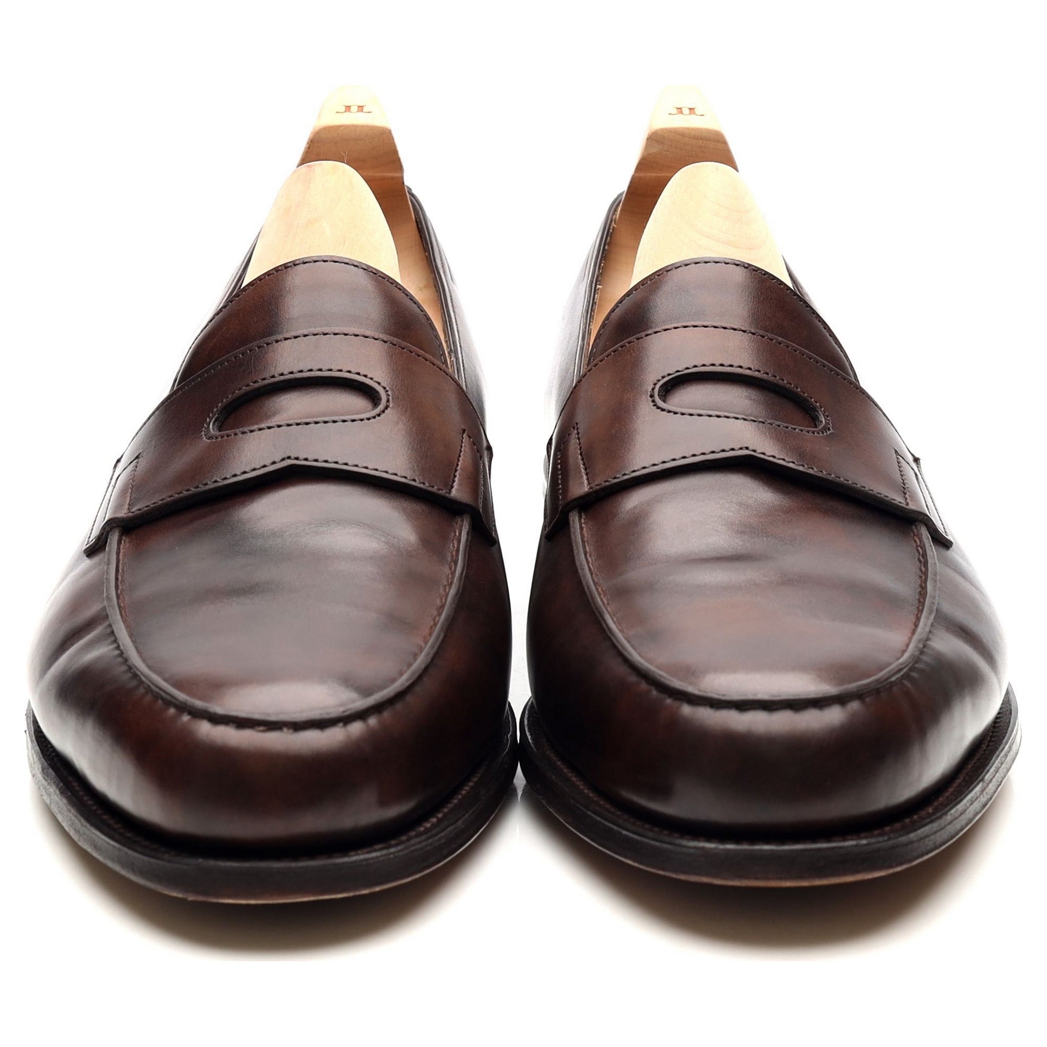 John Lobb Lopez mocassin cuir musée marron UK 8.5