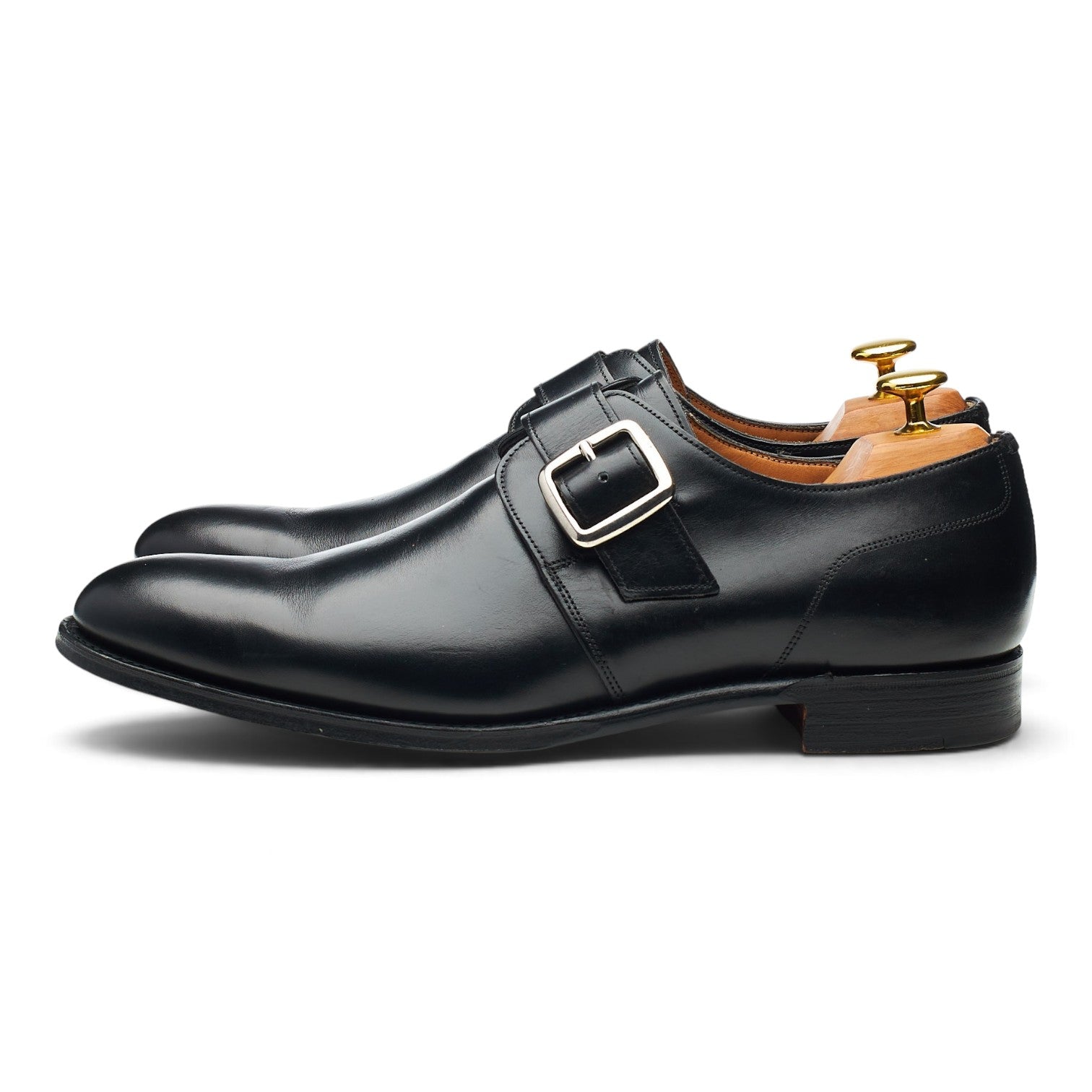 Cheaney Moorgate chaussures monk cuir noir UK 8