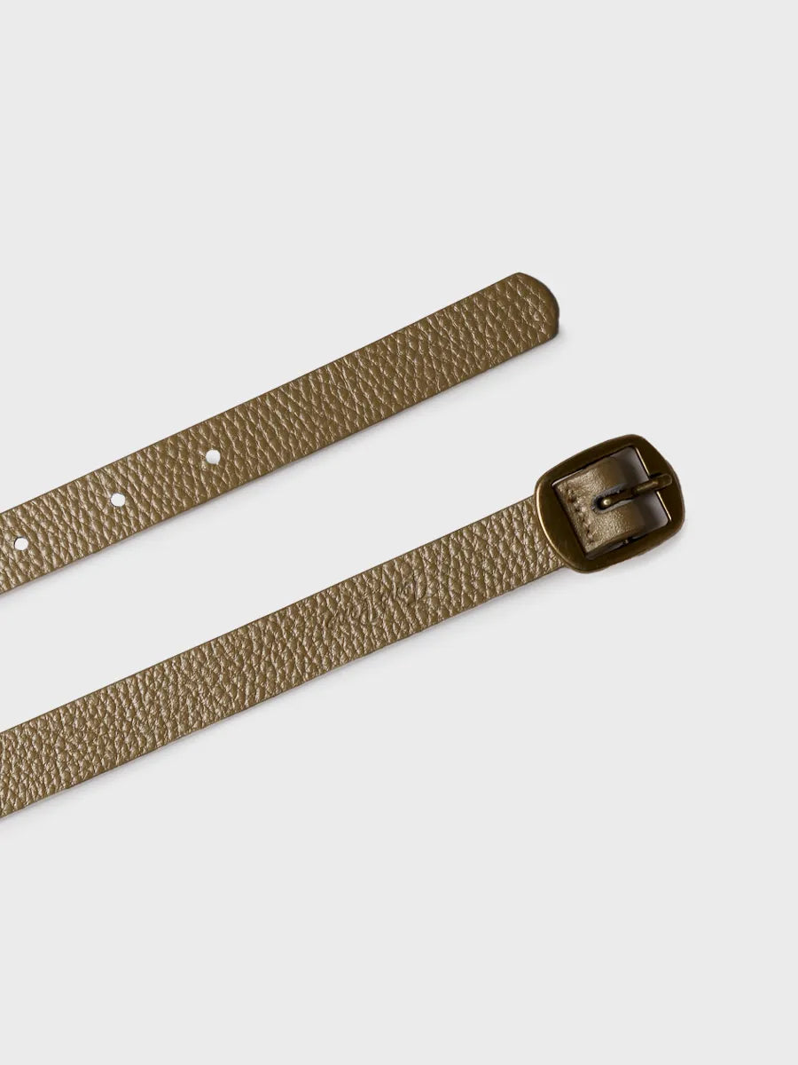 Toni Pons Nona ceinture cuir fine boucle bronze