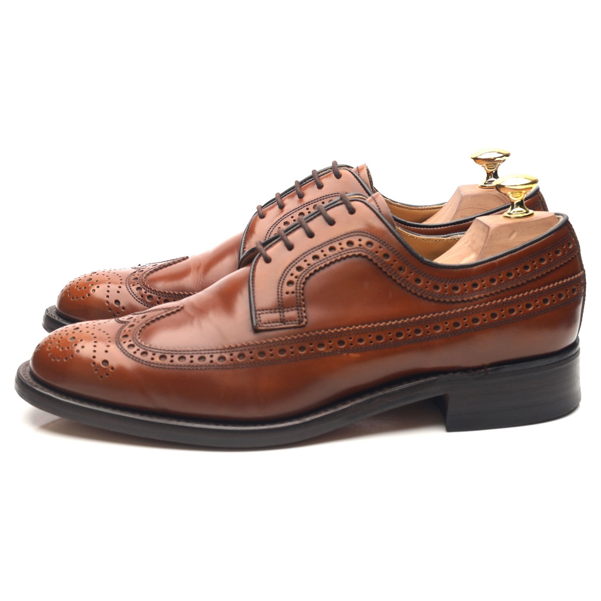 Barker derby cuir marron clair UK 8 brogue