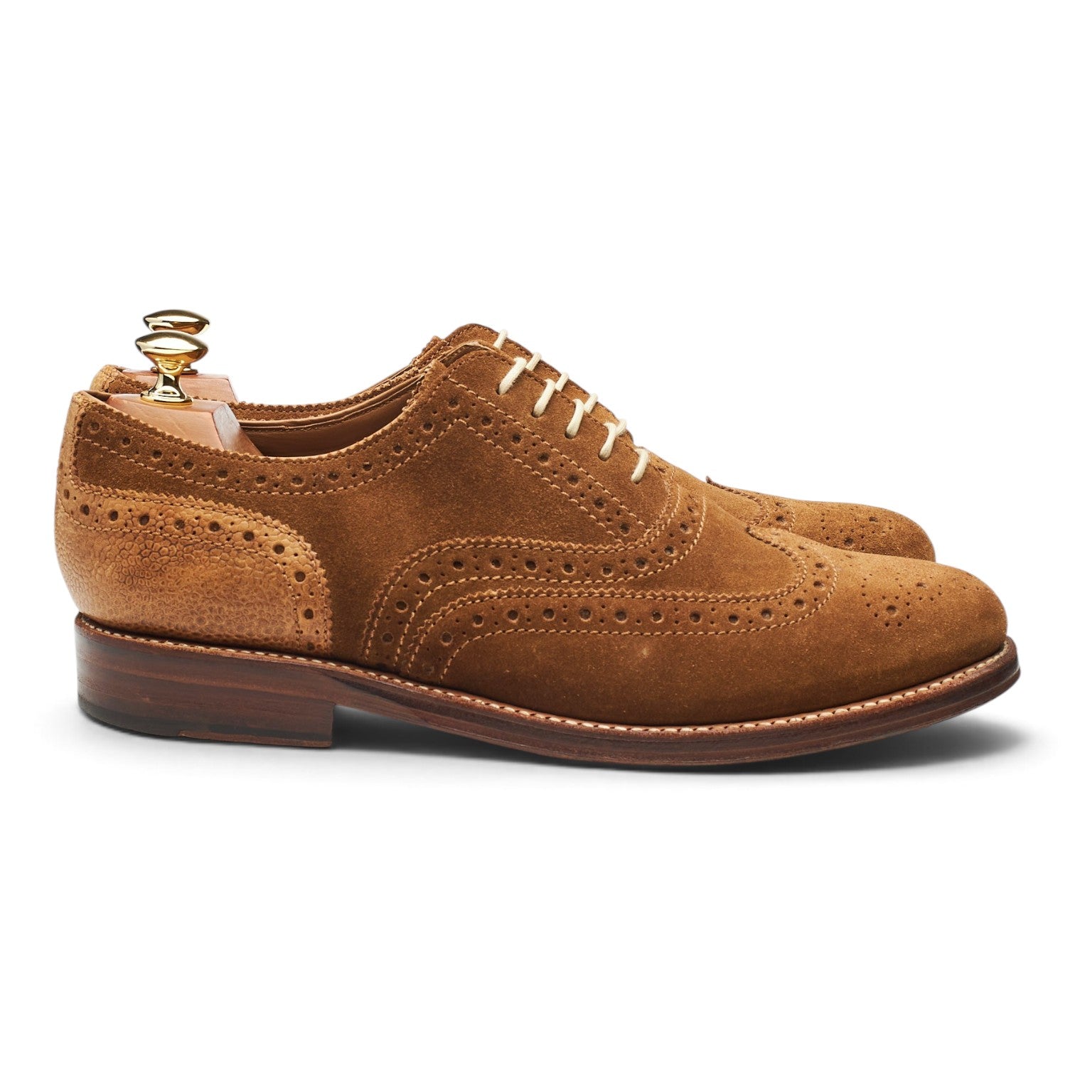 Grenson Stanley richelieu brogue daim marron 9 UK