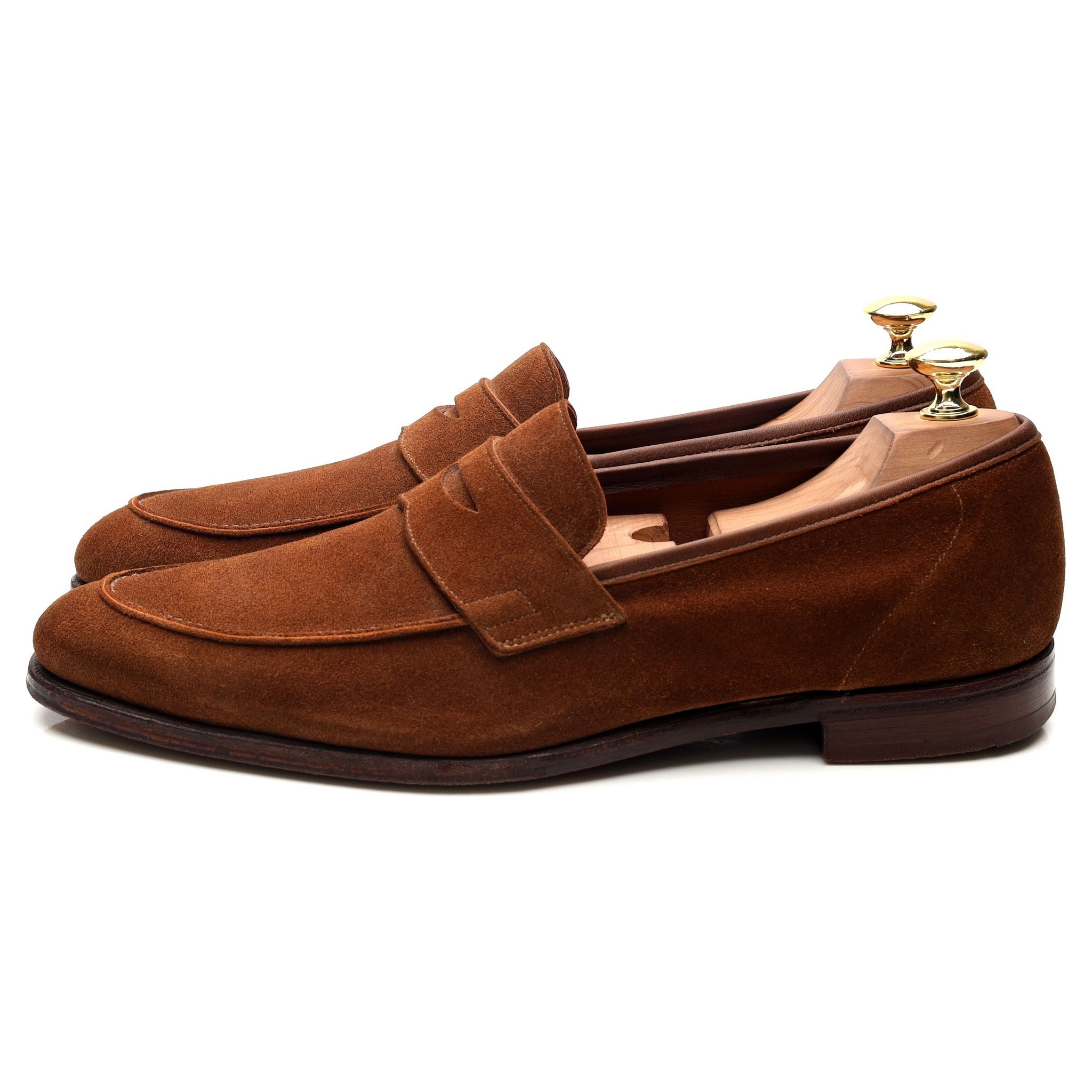 Crockett & Jones Cadogan mocassin suède tabac 8 E