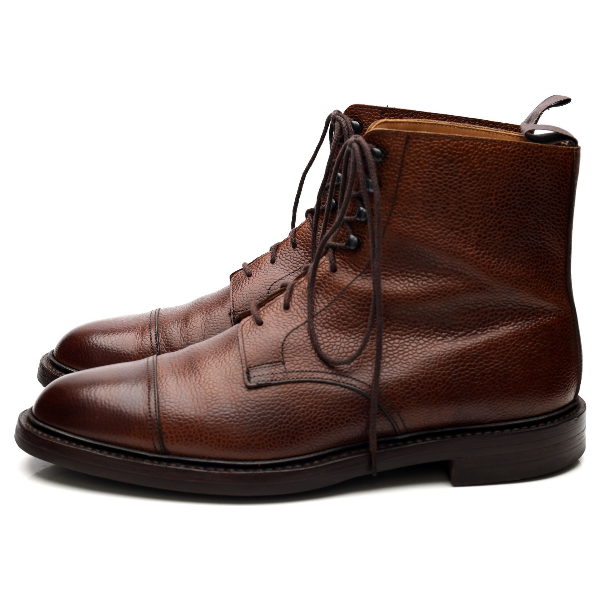 Crockett & Jones Coniston bottes cuir marron UK 9.5 grain écossais